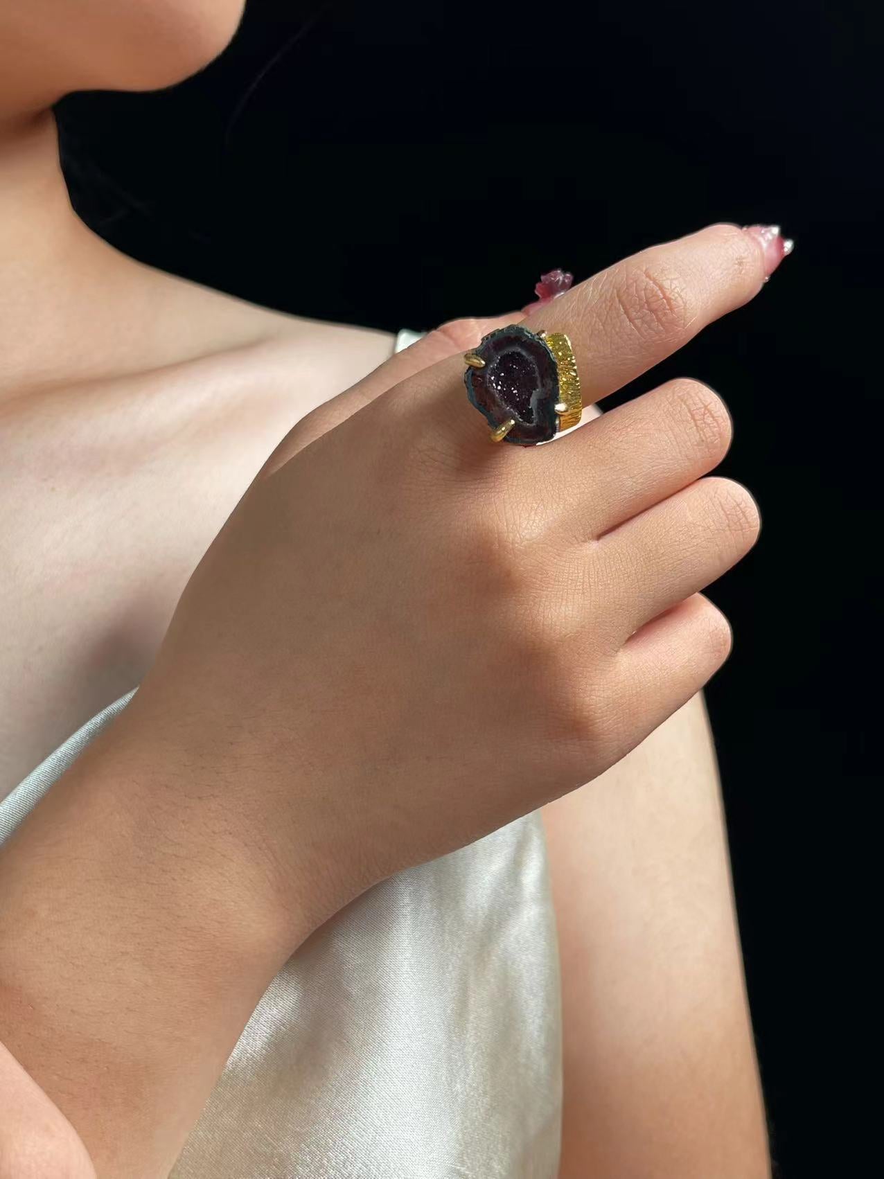 Geode Agate Ring