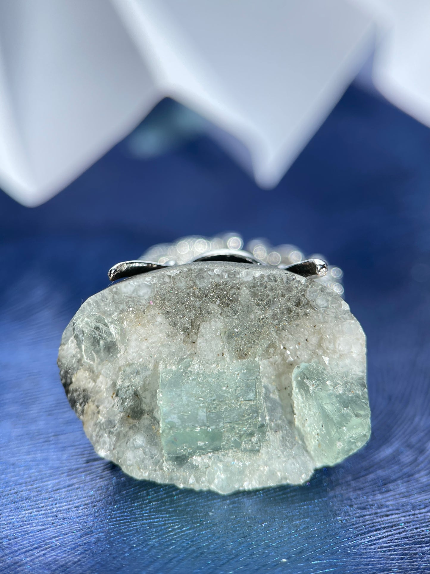 Aquamarine (Beryl) Raw Crystal Ring