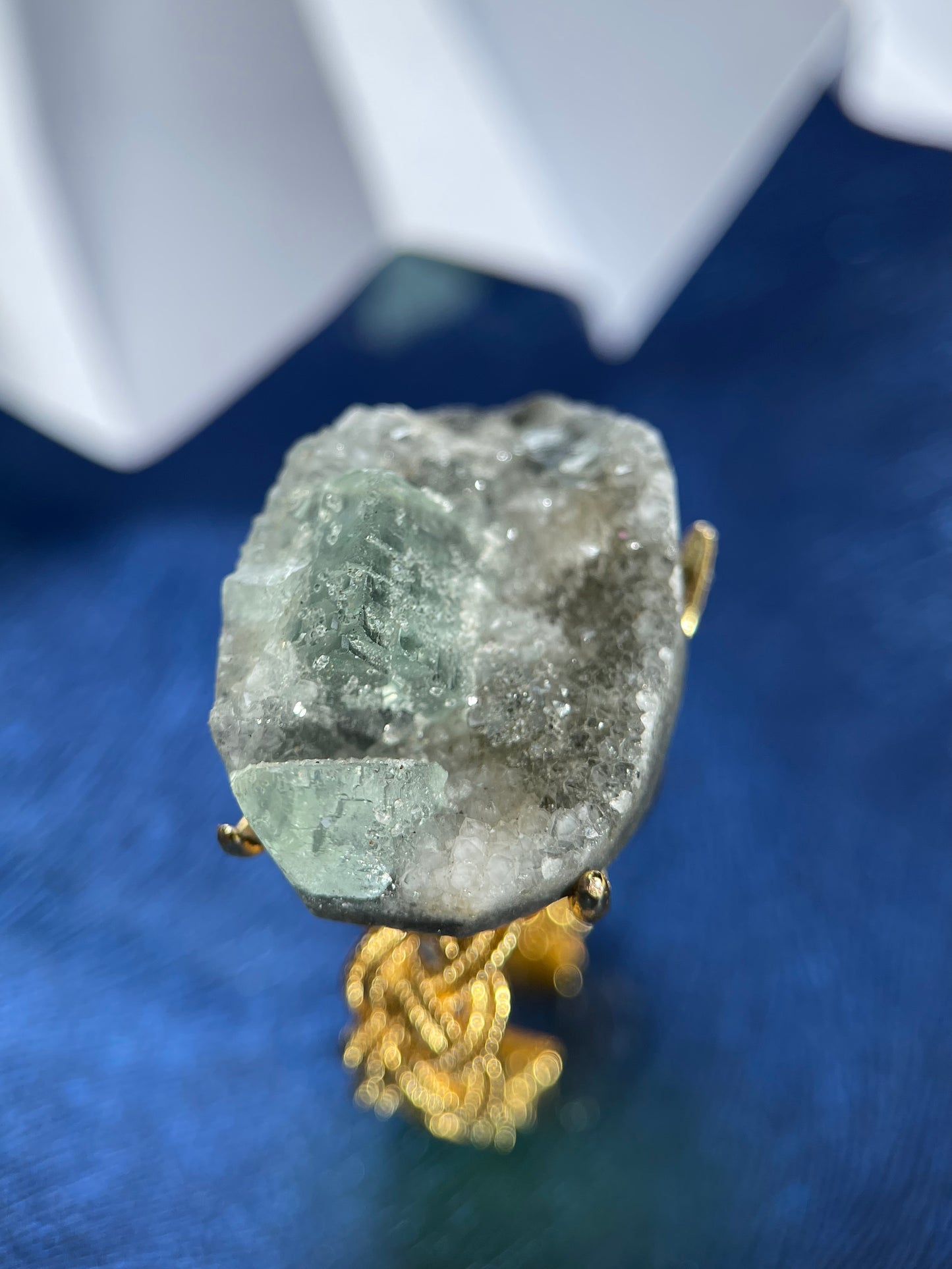 Aquamarine (Beryl) Raw Crystal Ring