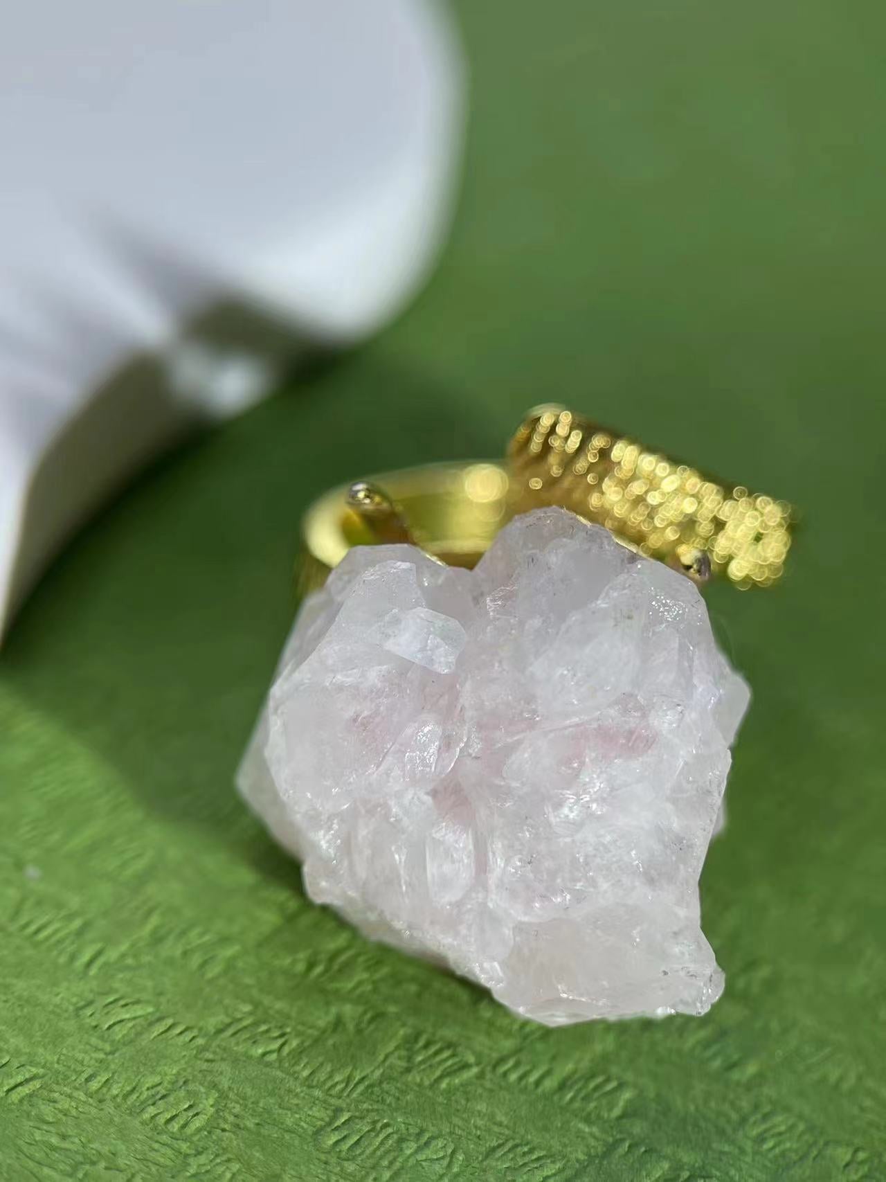Raw Strawberry Quartz Ring
