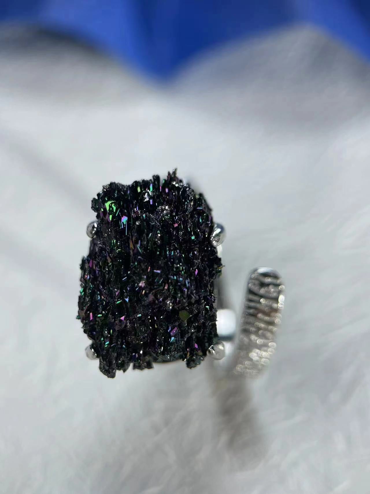 Peacock Ore (Single Crystal) ring