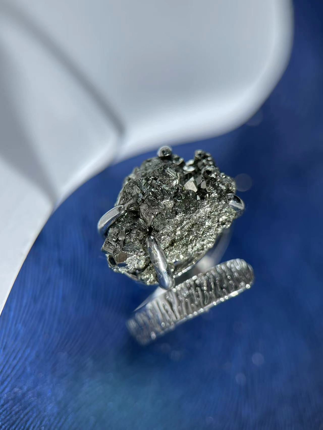 Chalcopyrite Ring — Twisted Band Setting