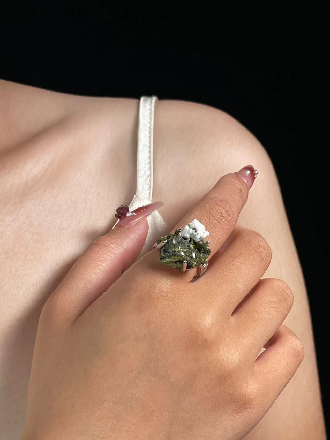 Epidote & Feldspar Ring