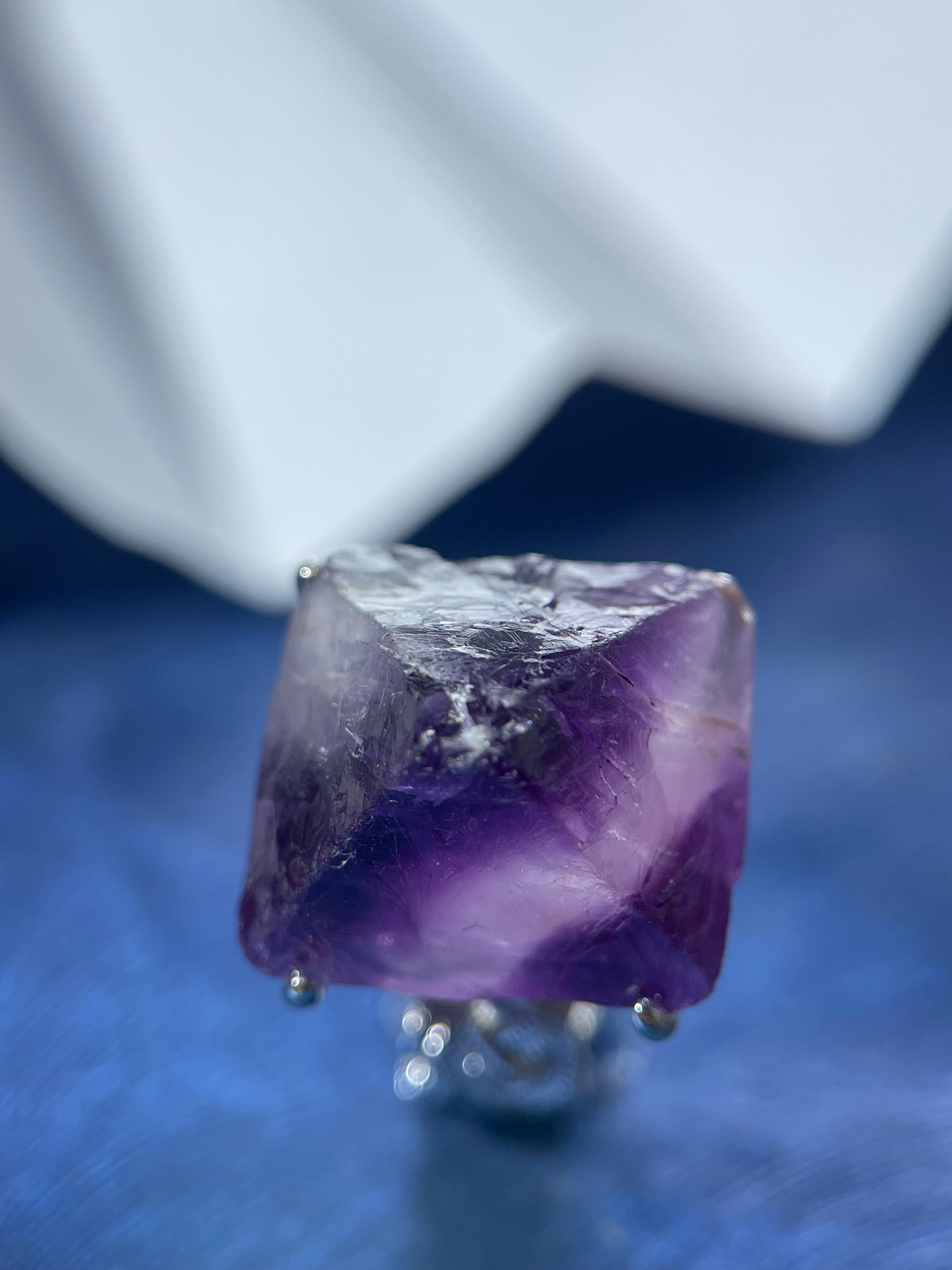 Purple Octahedral Fluorite Ring
