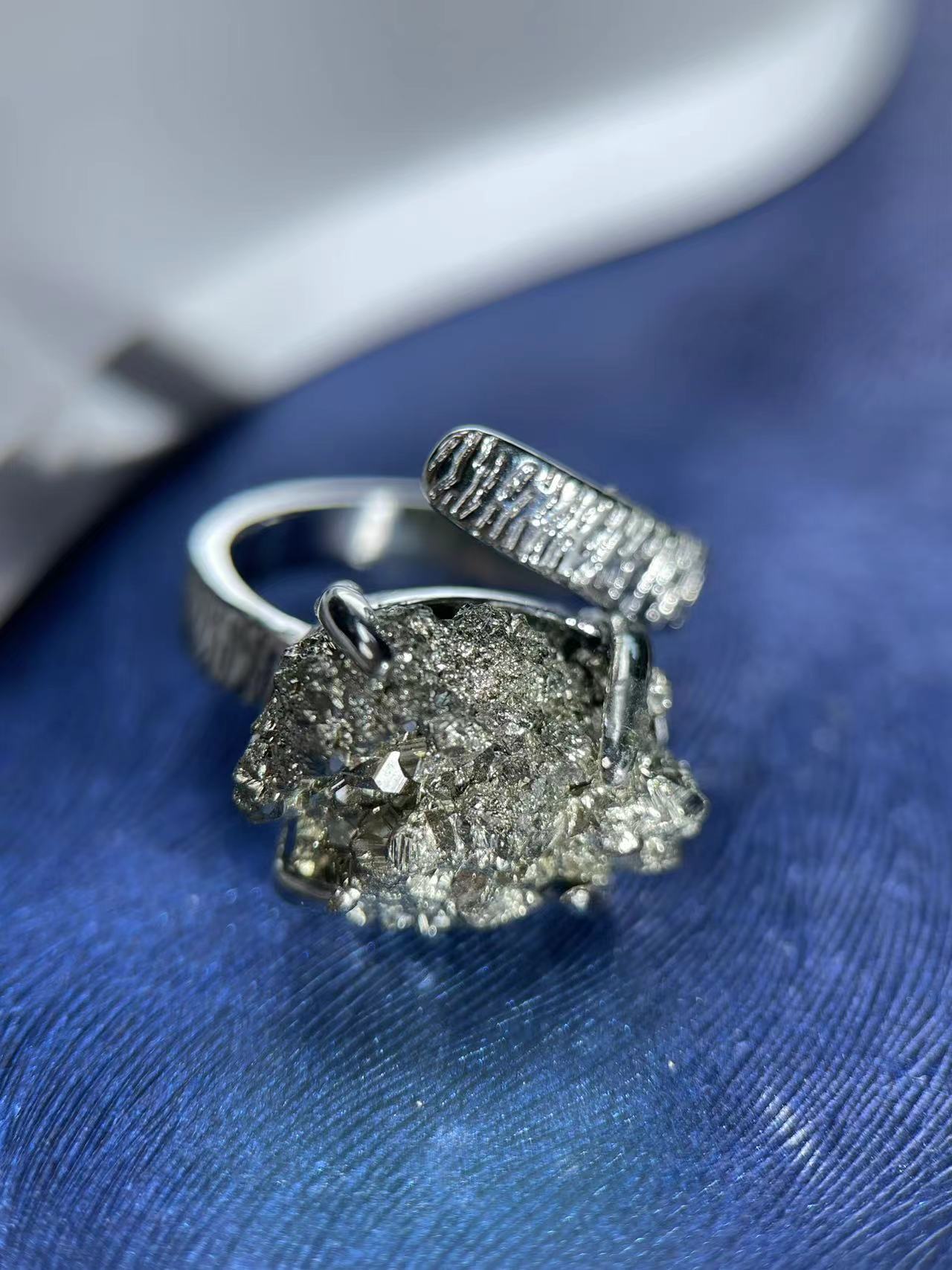 Chalcopyrite Ring — Twisted Band Setting