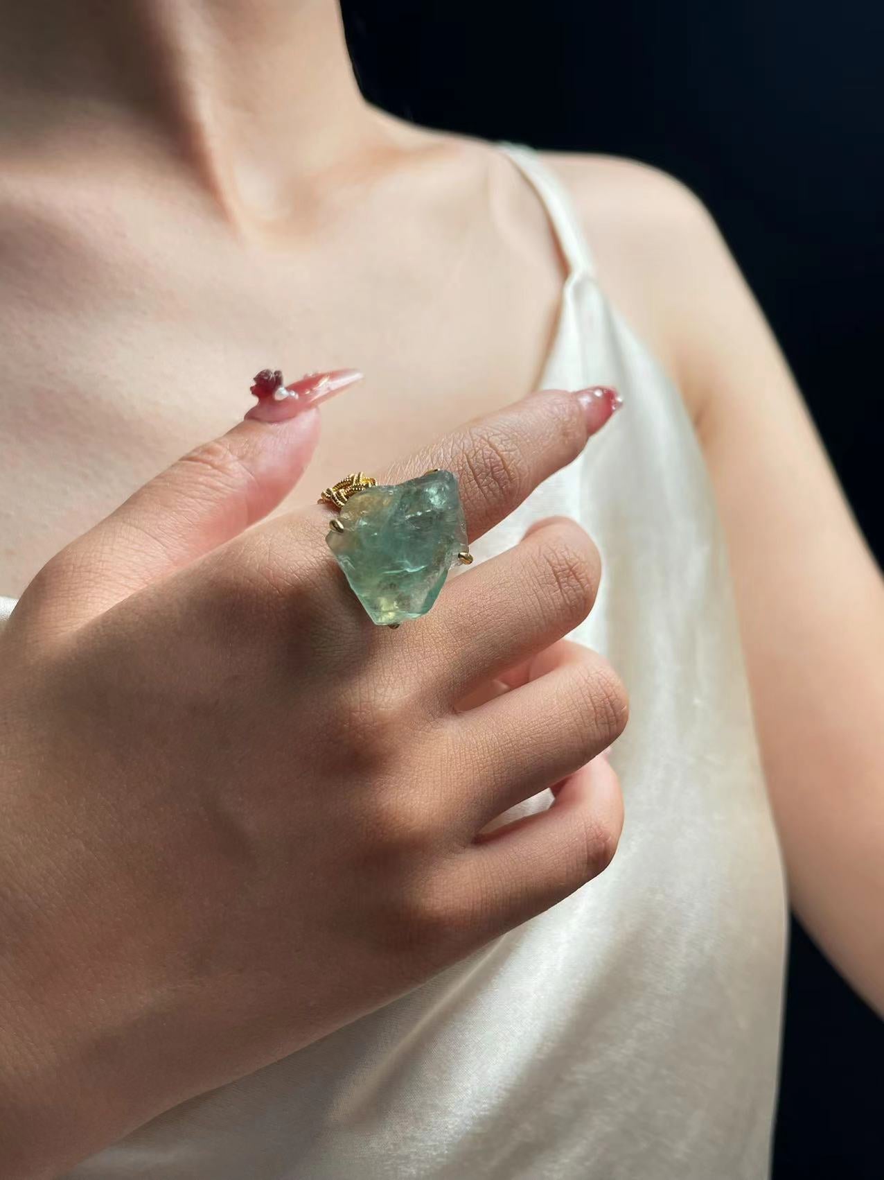 Light Green Fluorite Ring