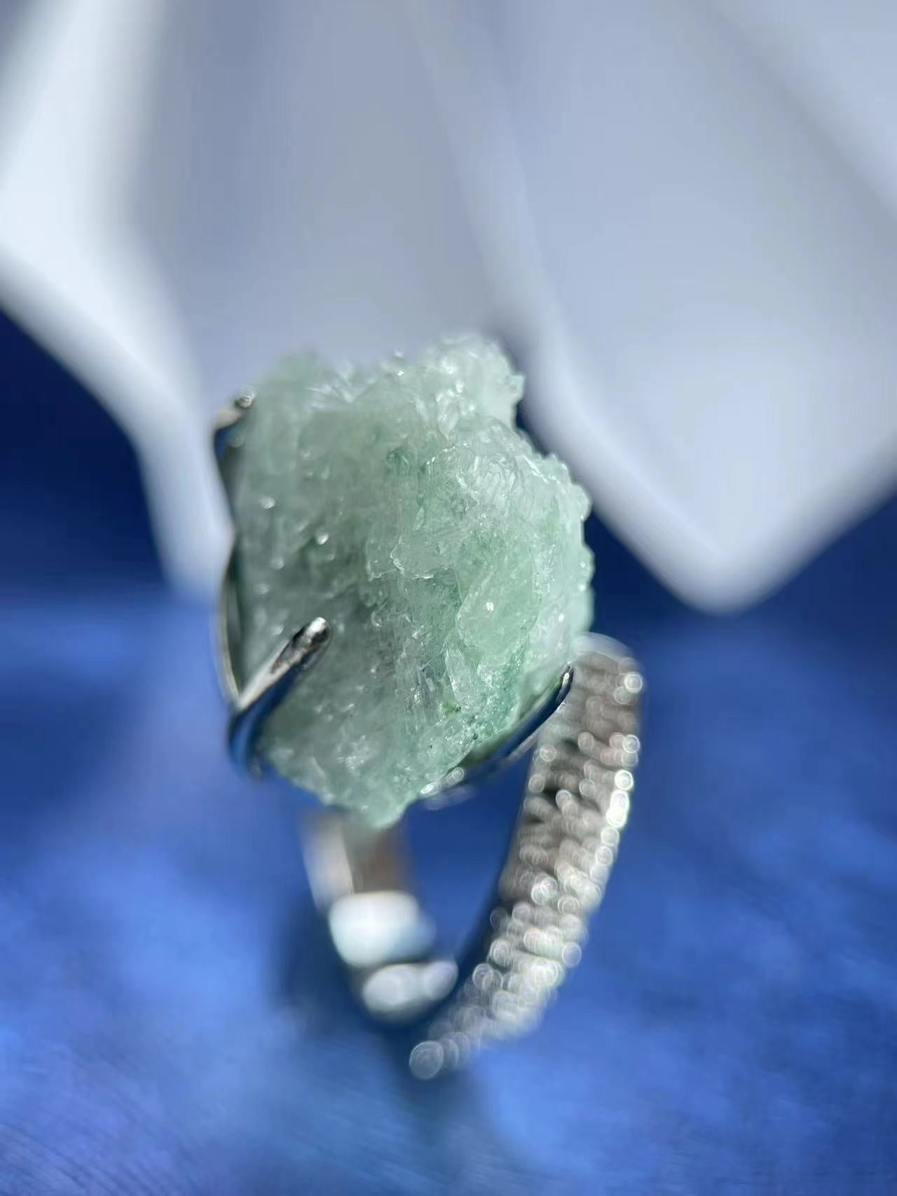 Green Strawberry Quartz Ring
