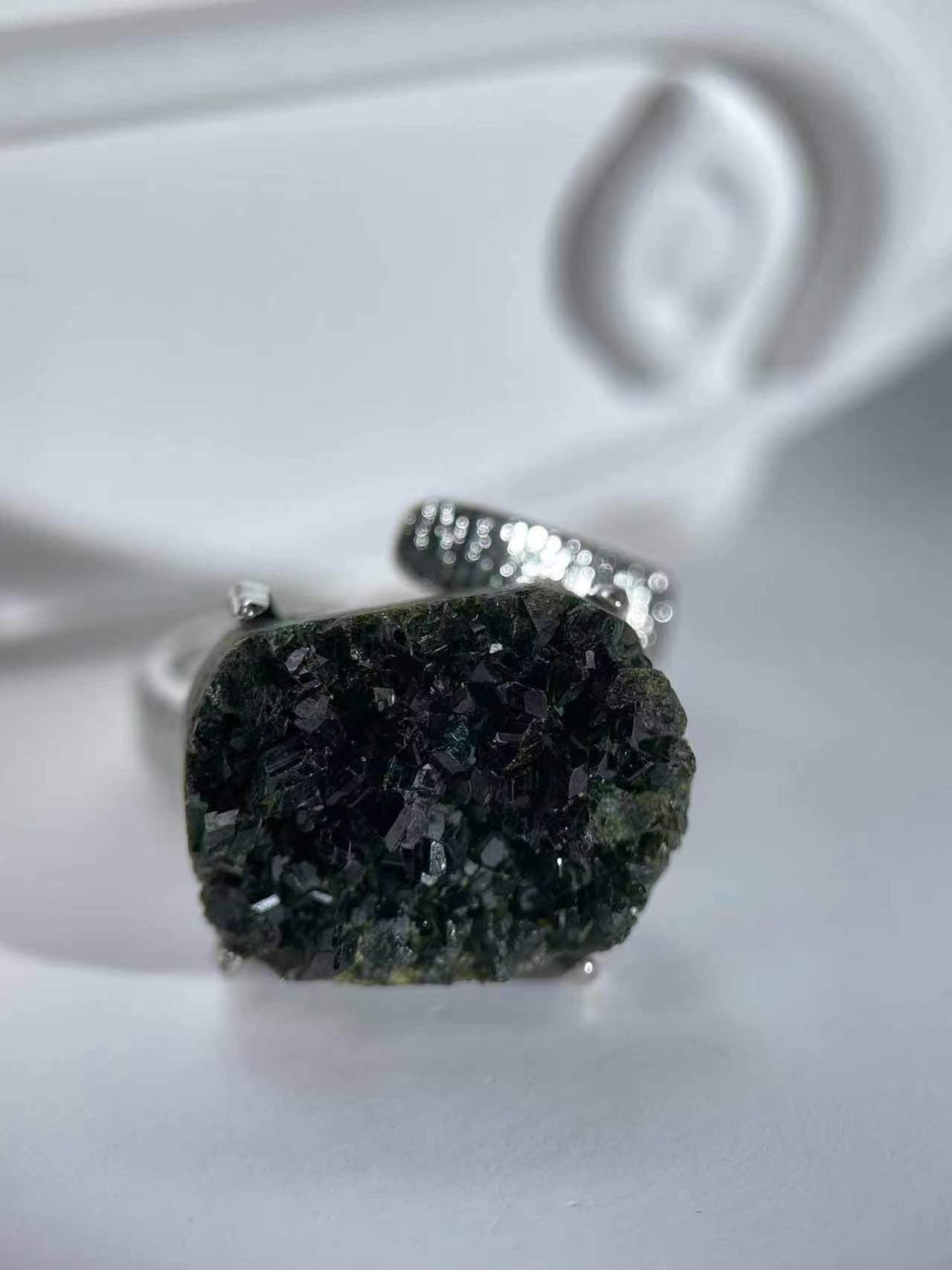 Epidote & Green Tourmaline Ring