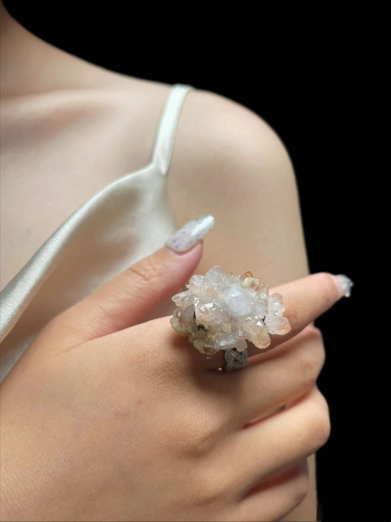 Iron-Included Quartz Cluster