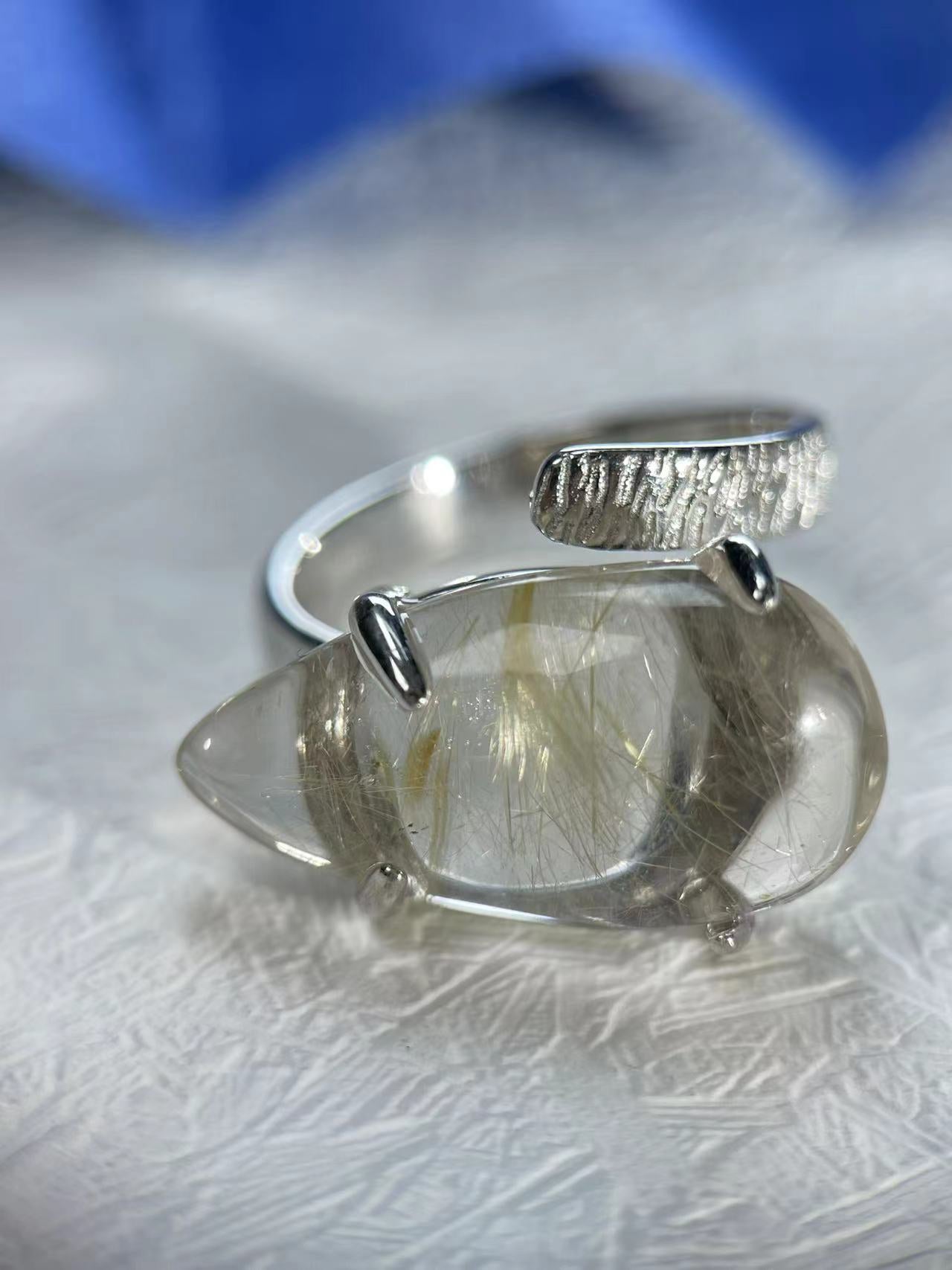 Golden Rutilated Quartz ring