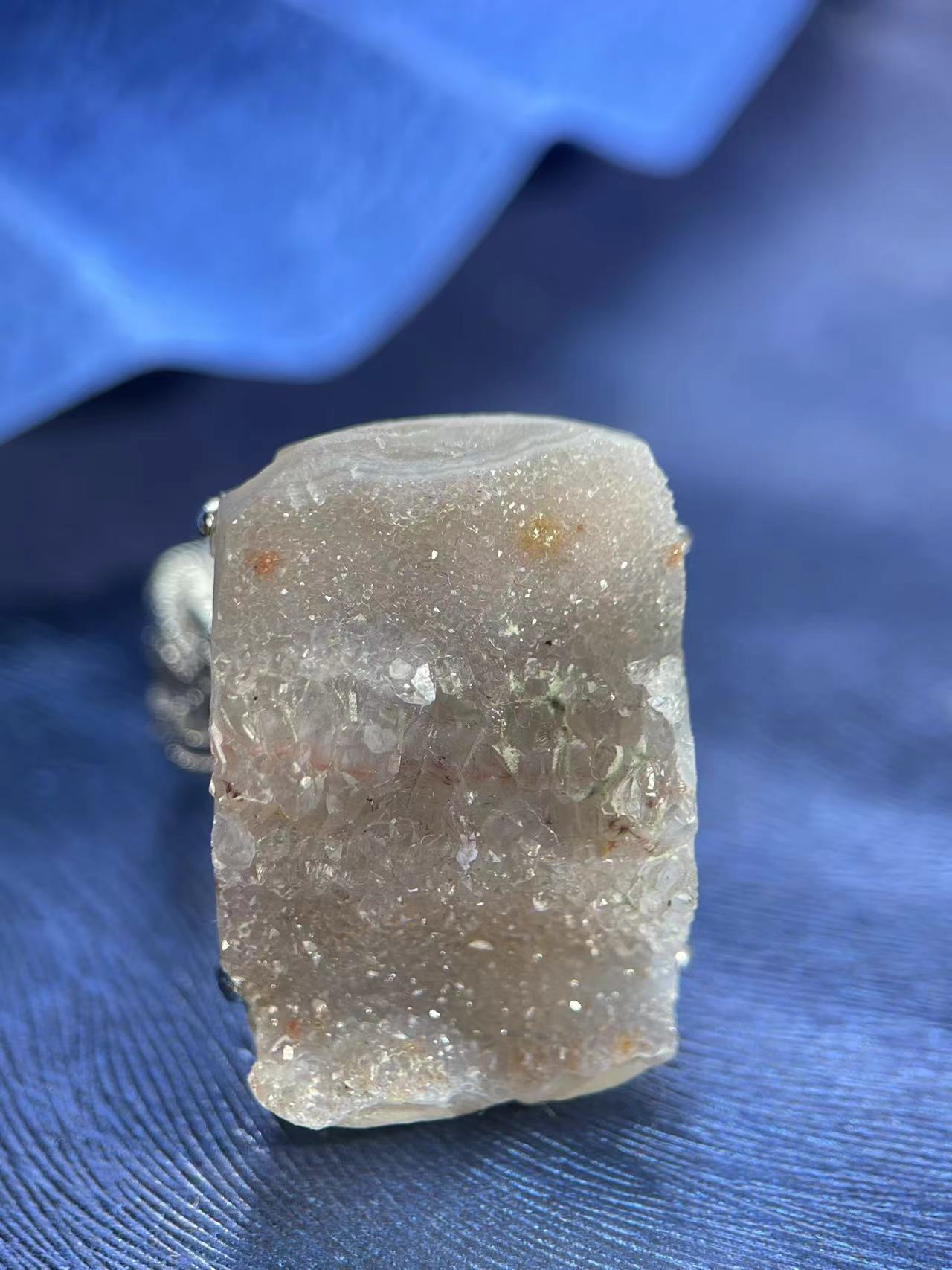 Rectangular Sugar Quartz Ring