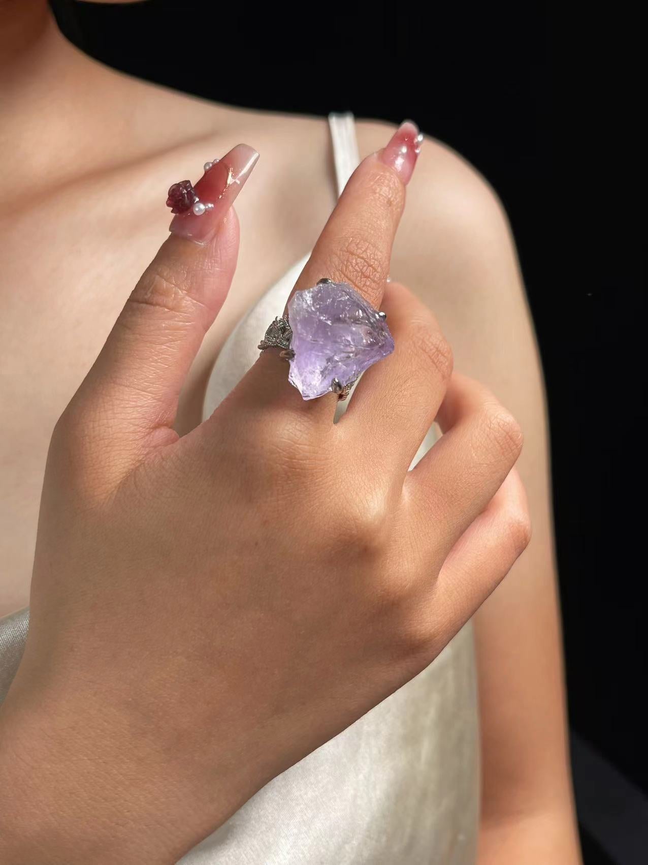 Raw Amethyst Ring