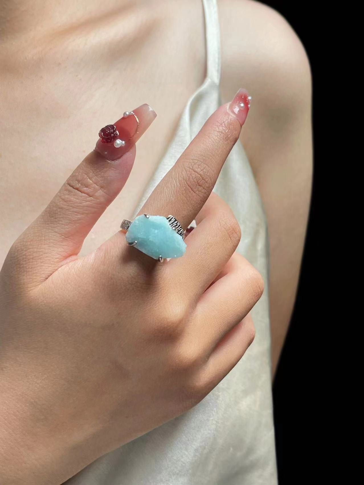 Blue Lace Agate Ring
