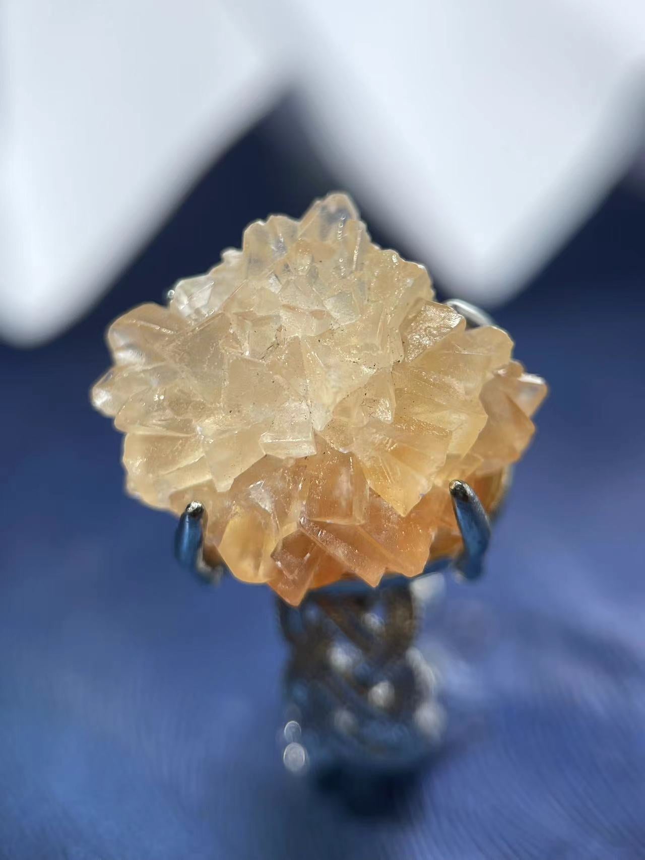 Yellow Calcite Cluster Ring