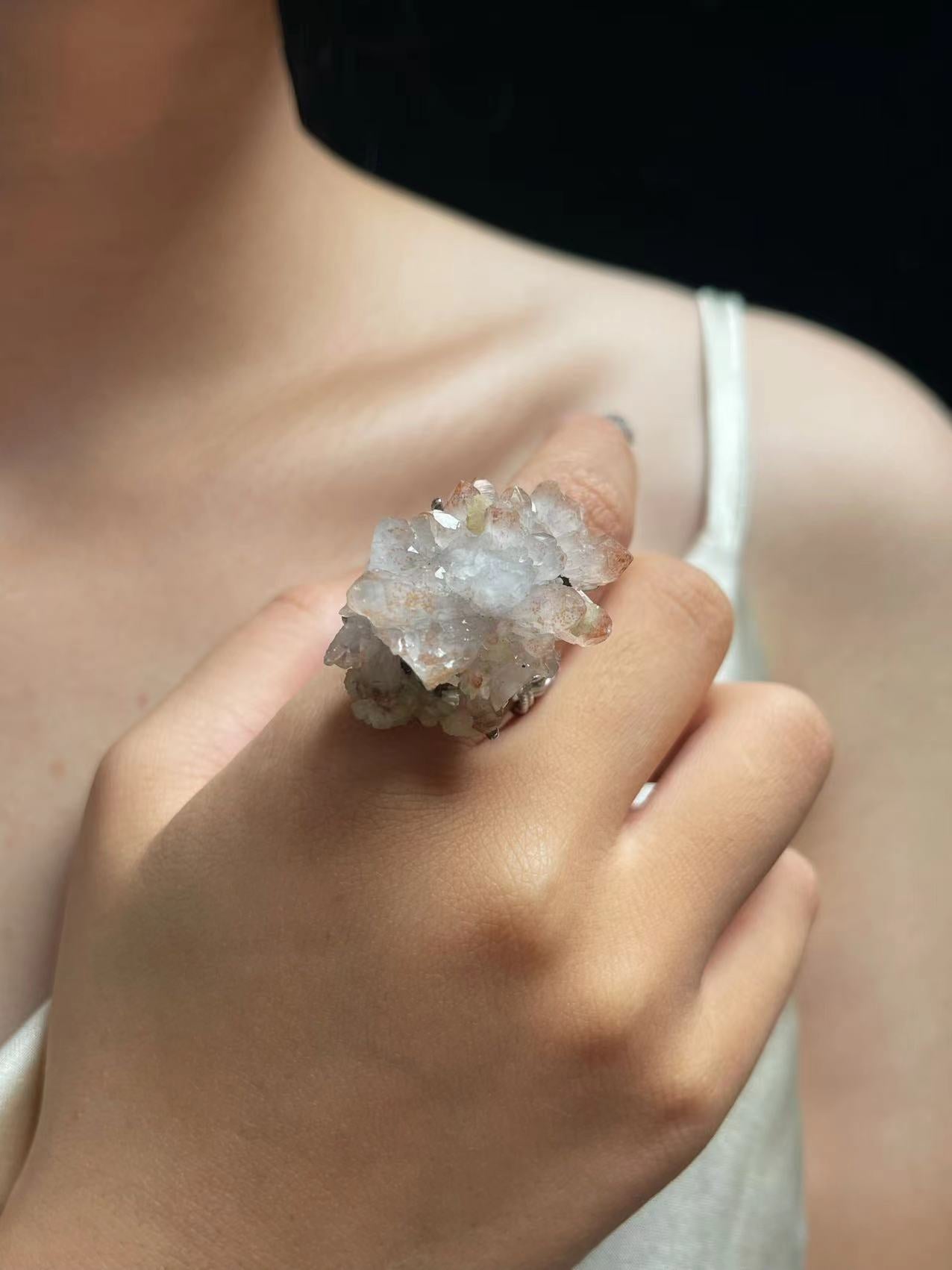 Iron-Included Quartz Cluster
