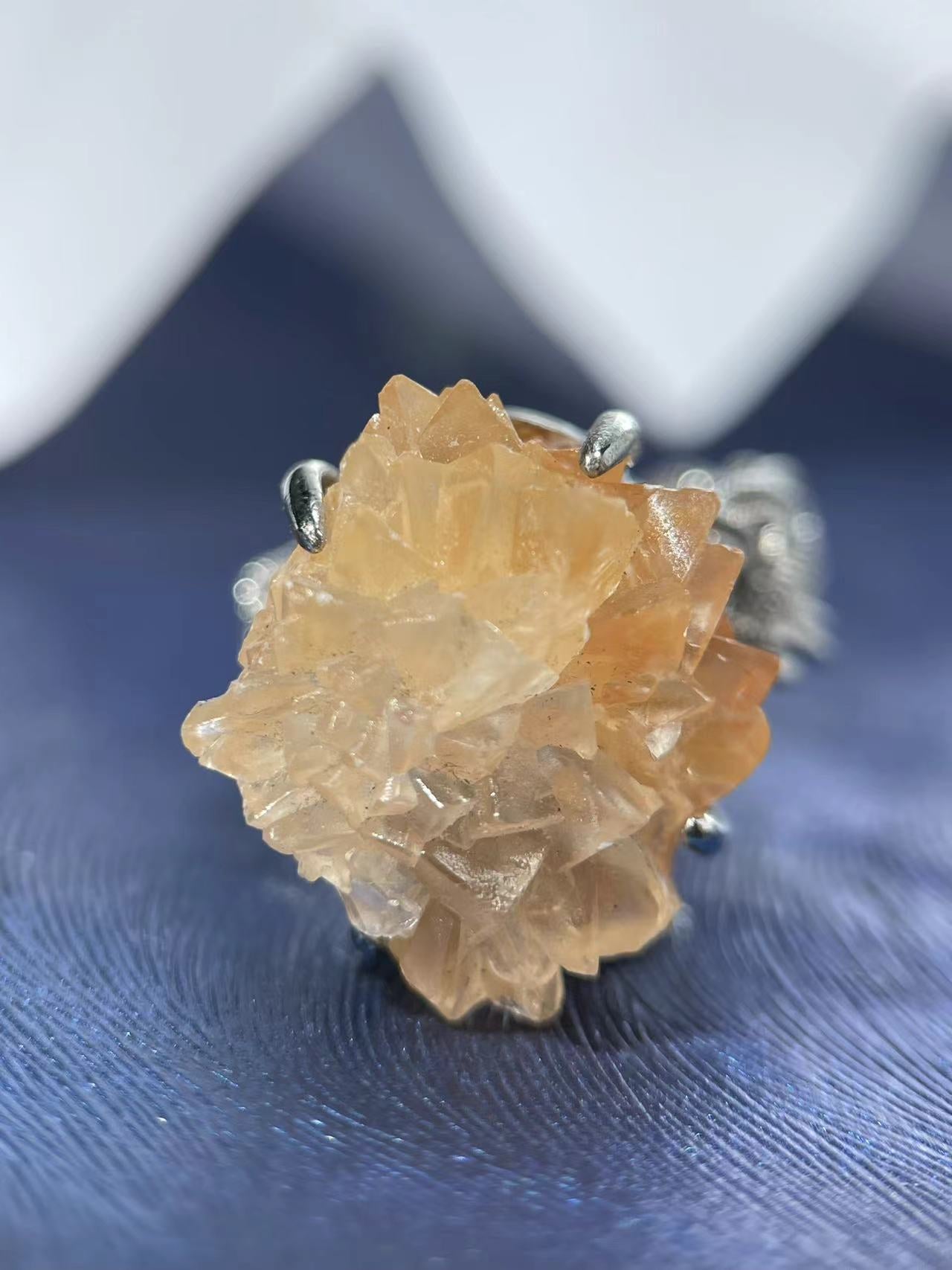 Yellow Calcite Cluster Ring
