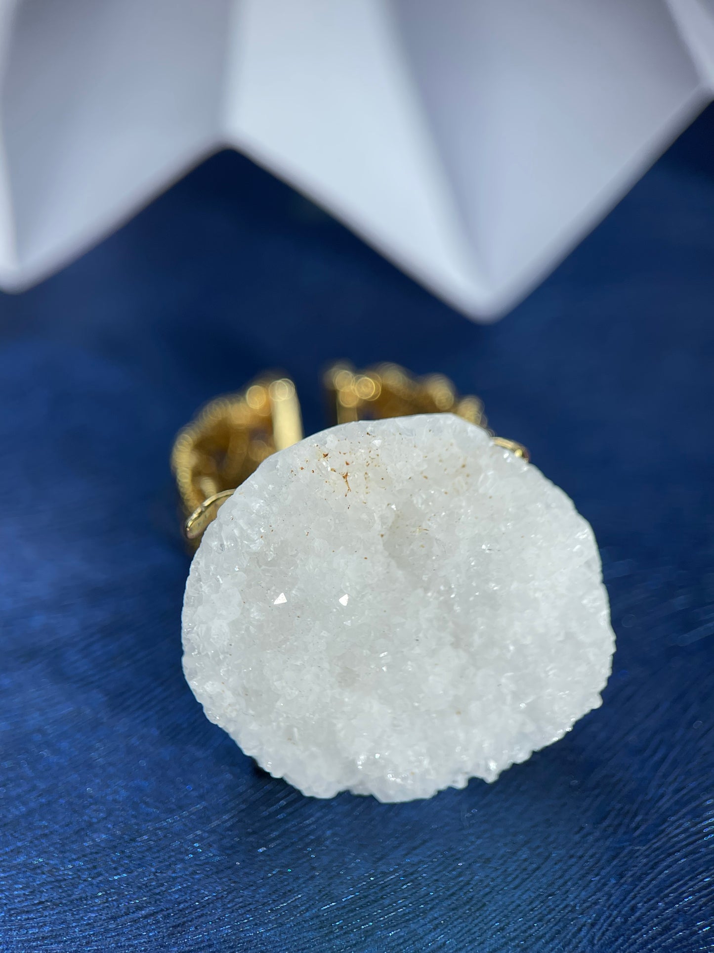 Clear Quartz Cluster Ring