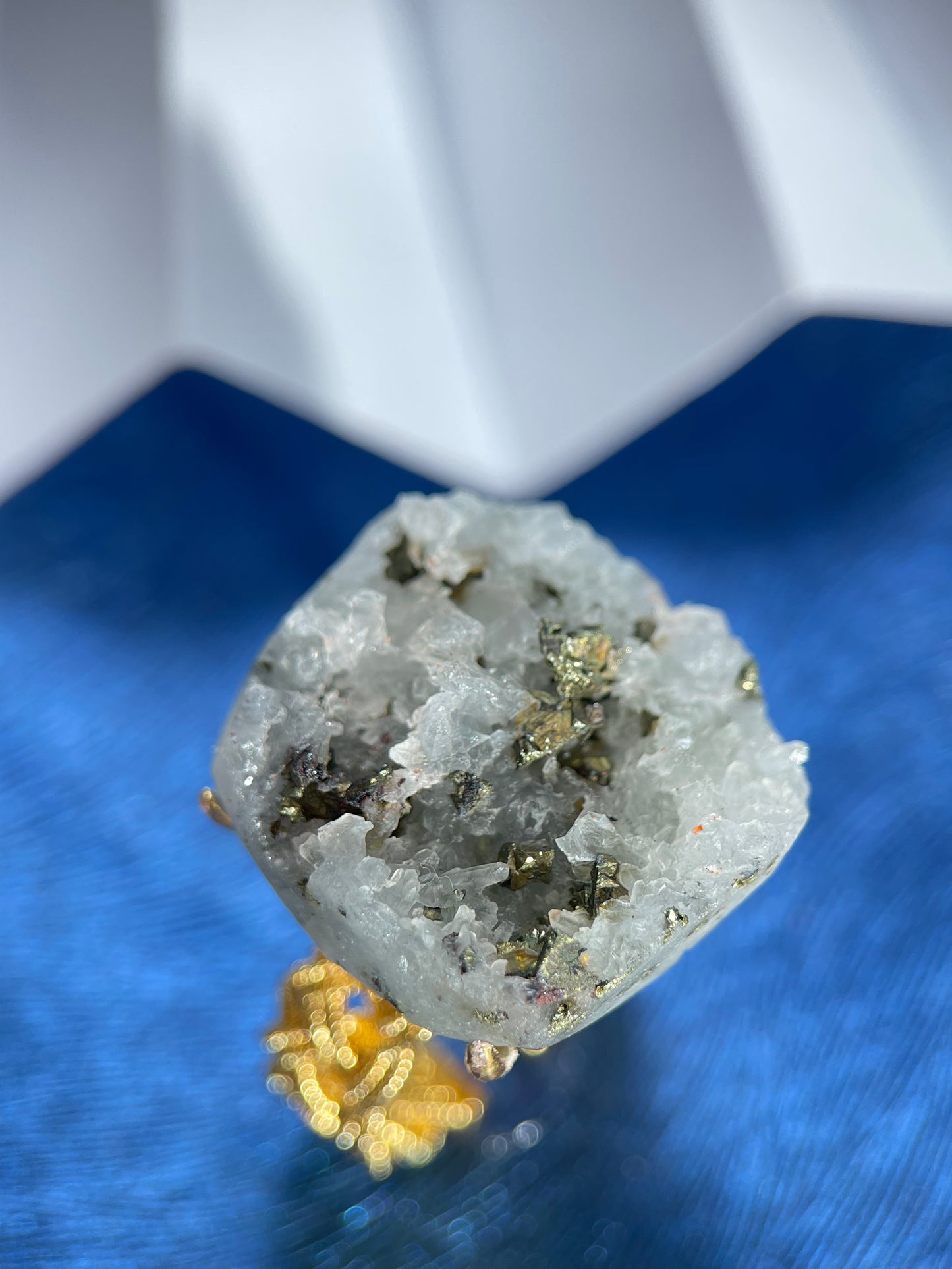 Chalcopyrite with Clear Quartz Ring