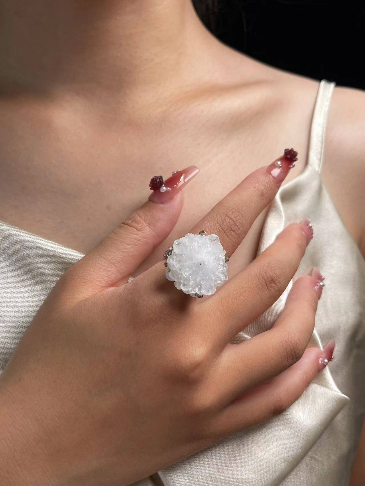 Stalactitic Quartz Ring