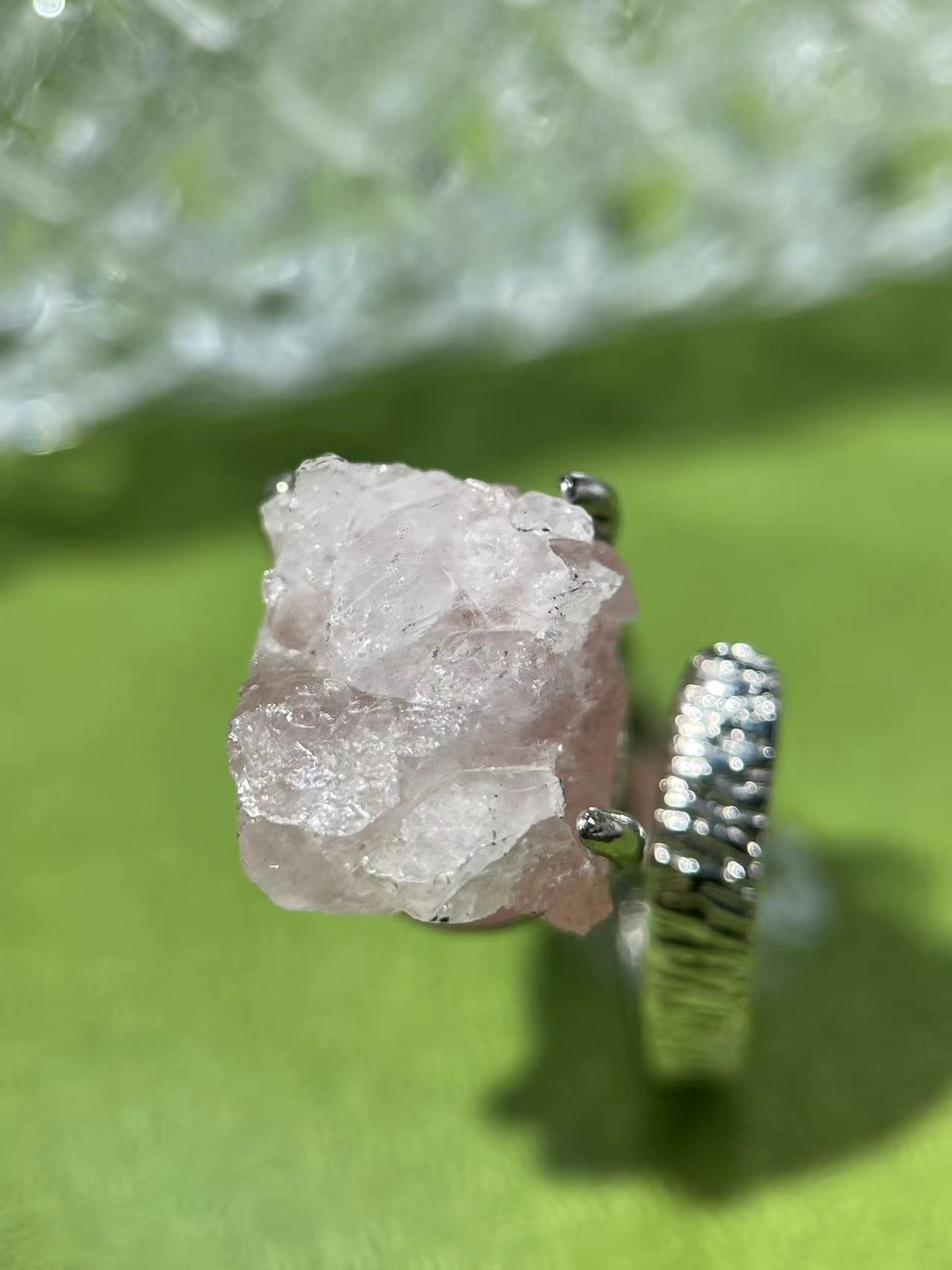Raw Strawberry Quartz Ring