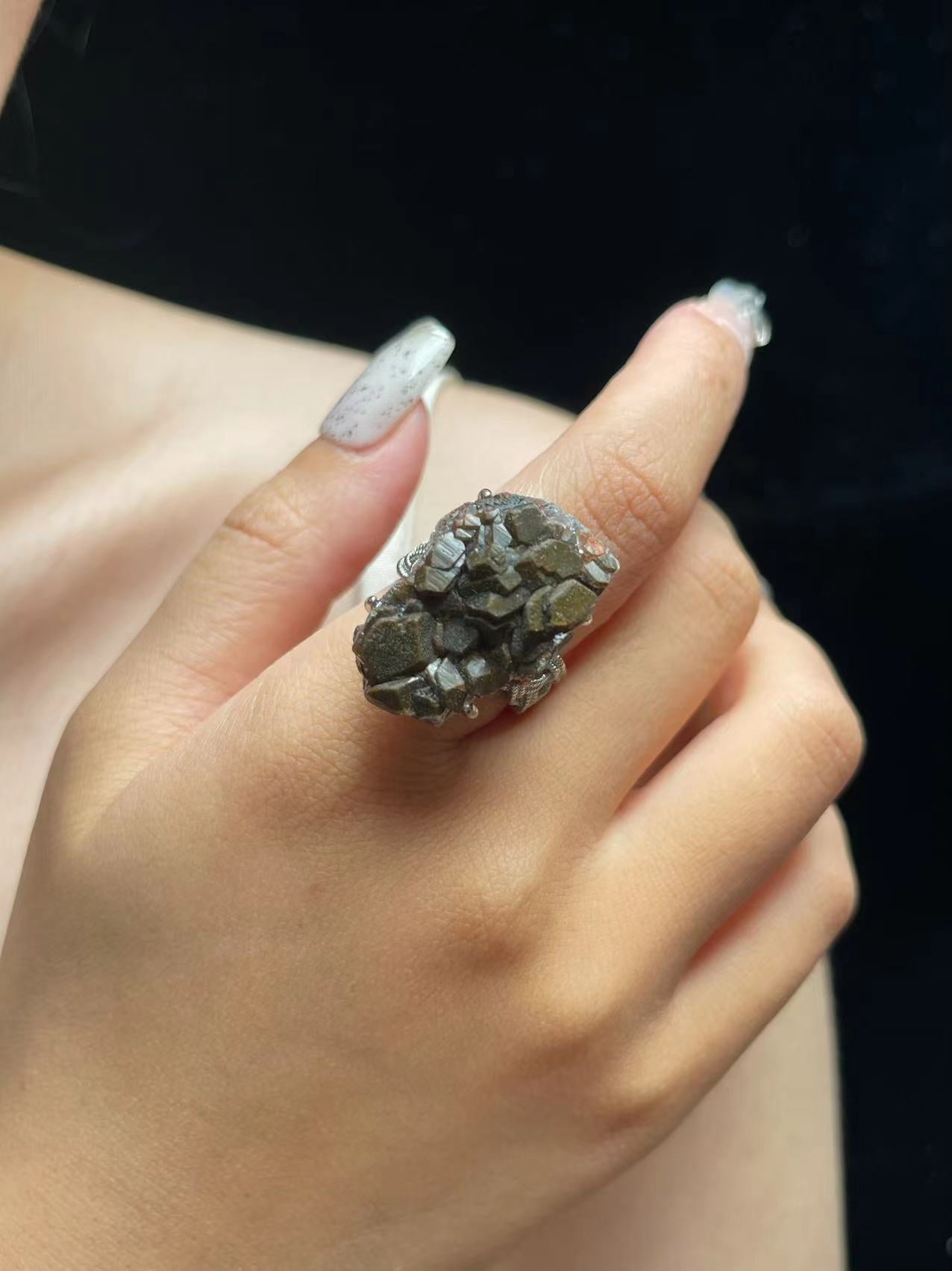 Calcite on Pyrite