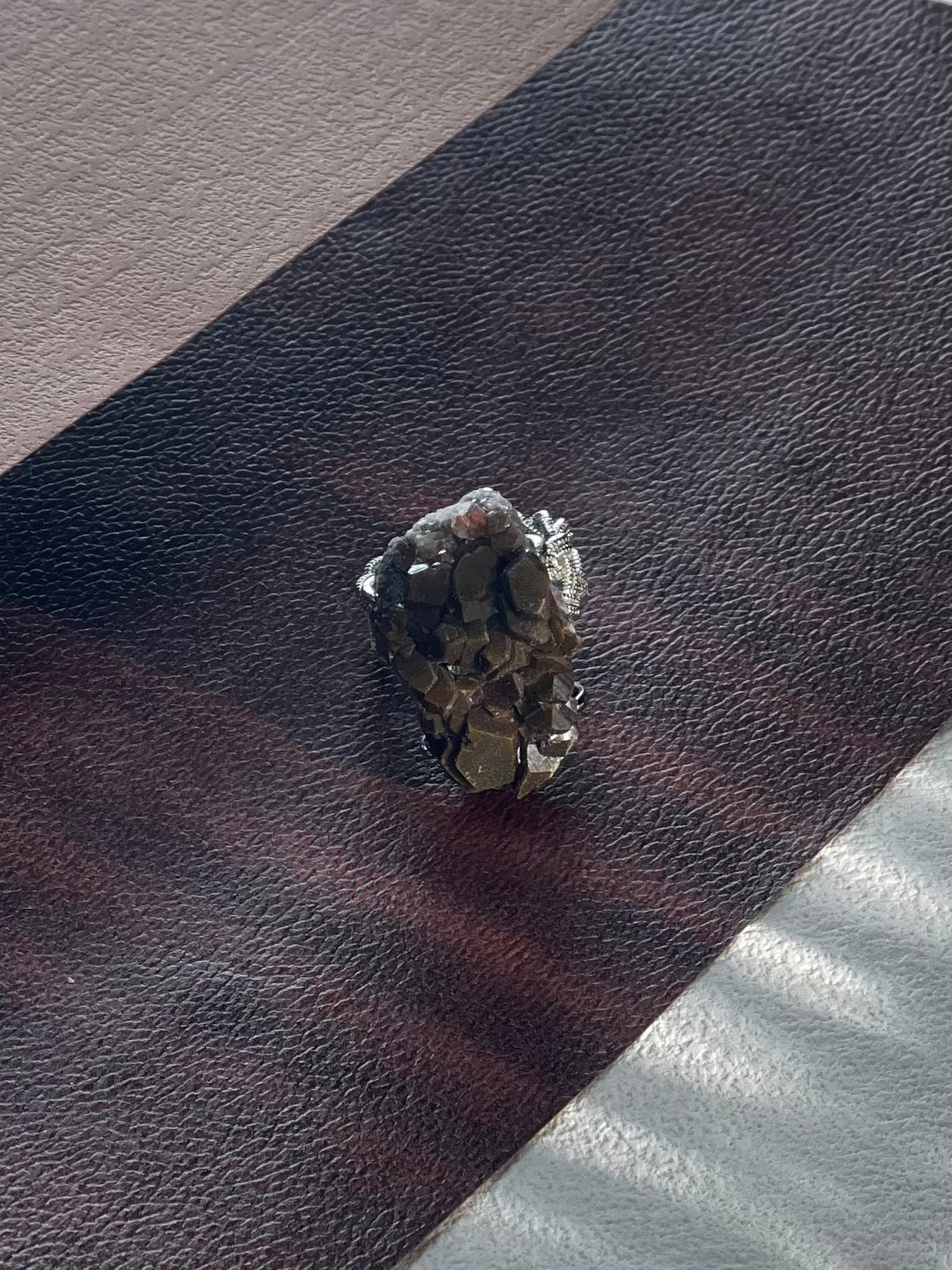 Calcite on Pyrite