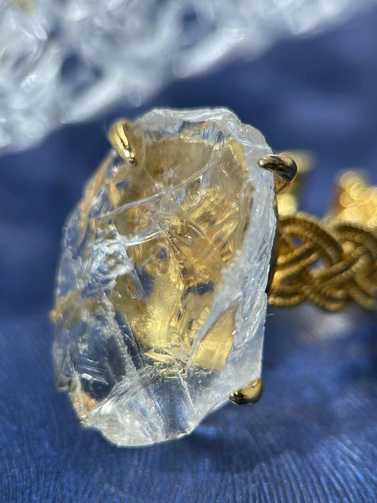 Clear Quartz Raw Ring