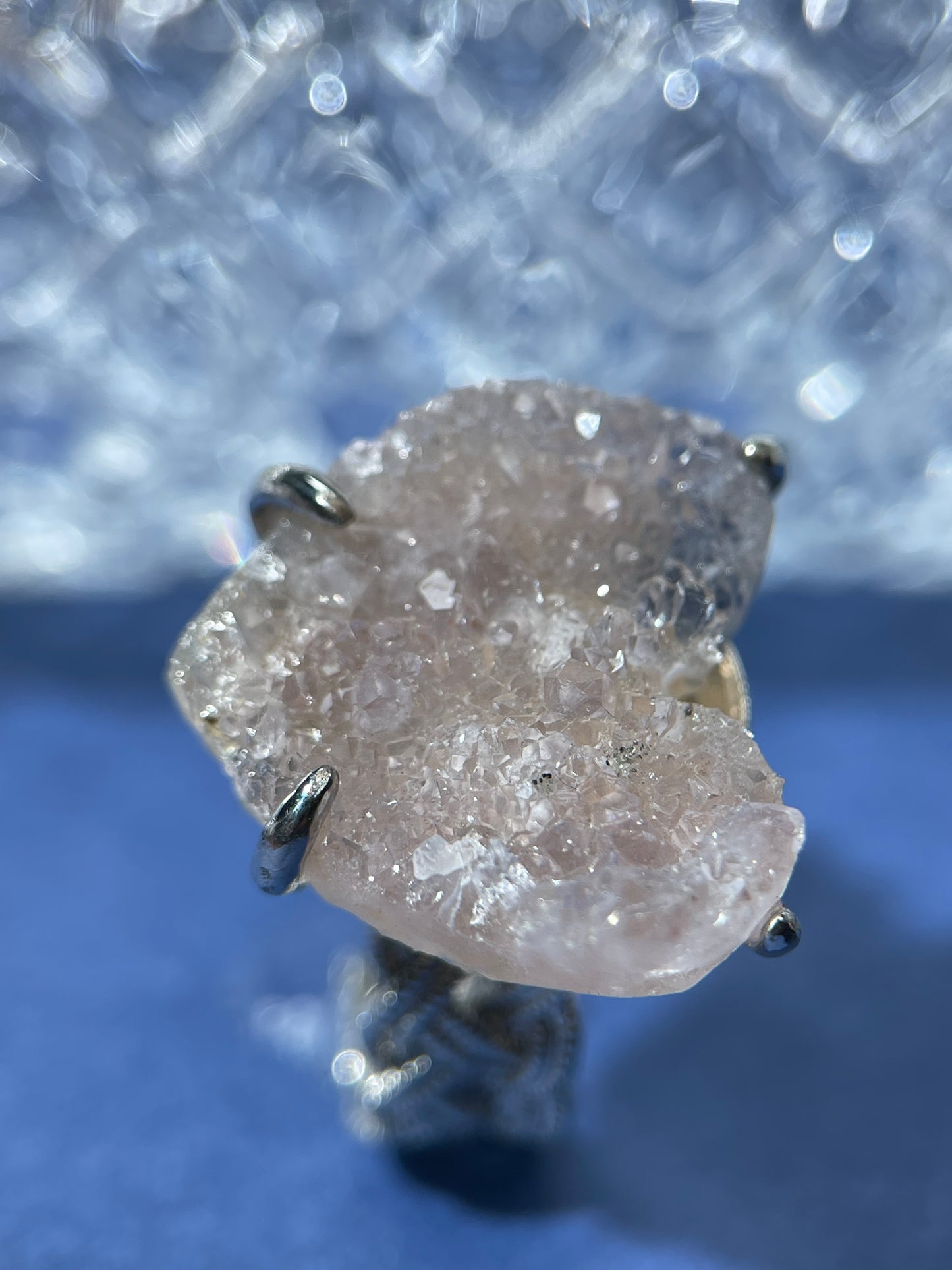 Heart-Shaped Sugar Quartz Ring