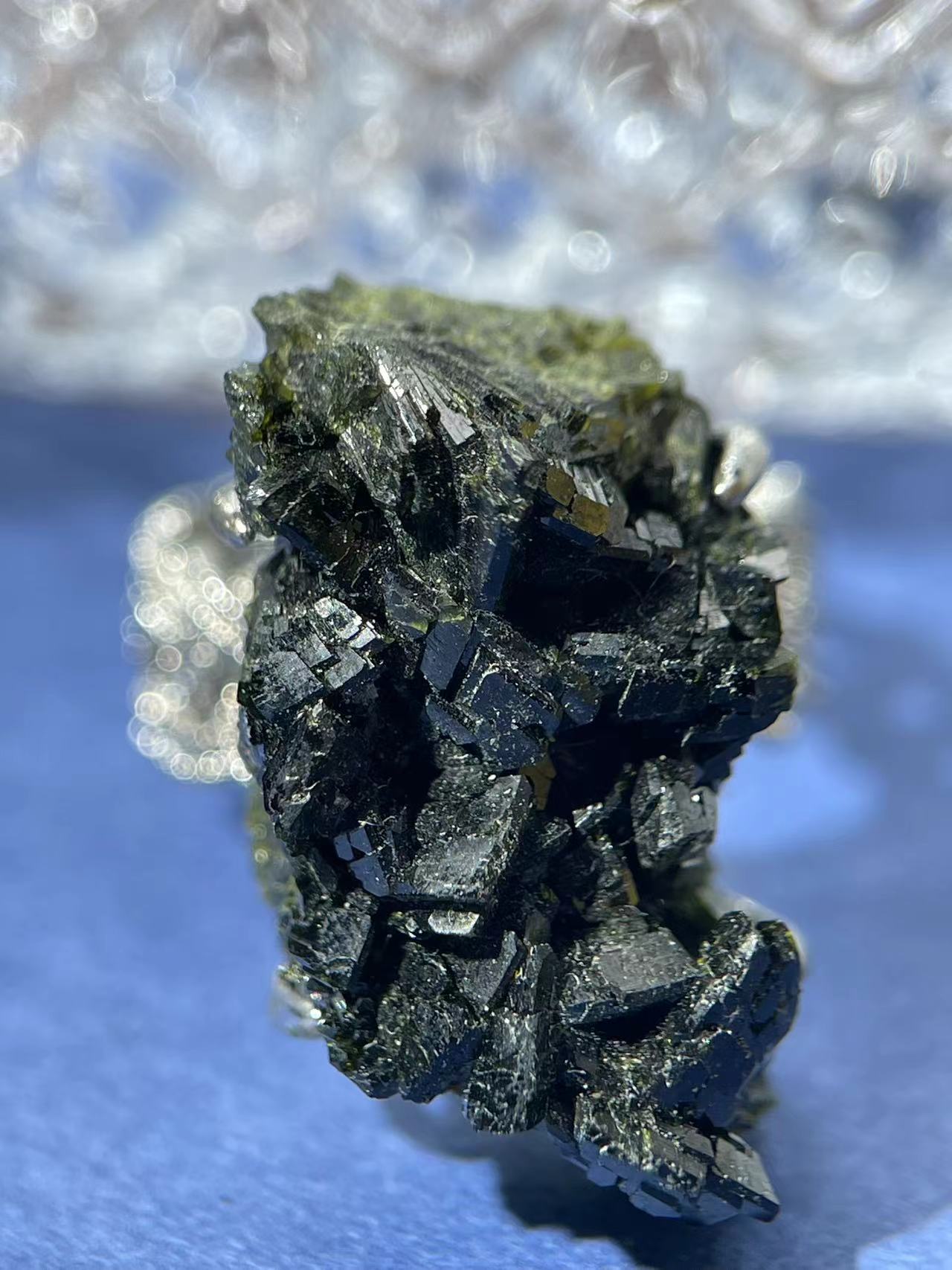 Verdelite Tourmaline with Epidote Ring
