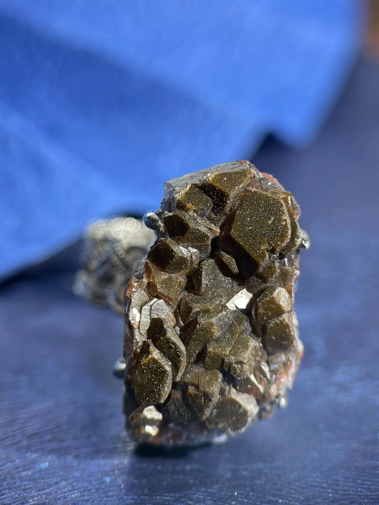 Calcite on Pyrite