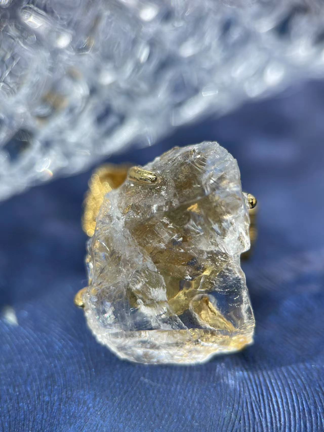 Clear Quartz Raw Ring