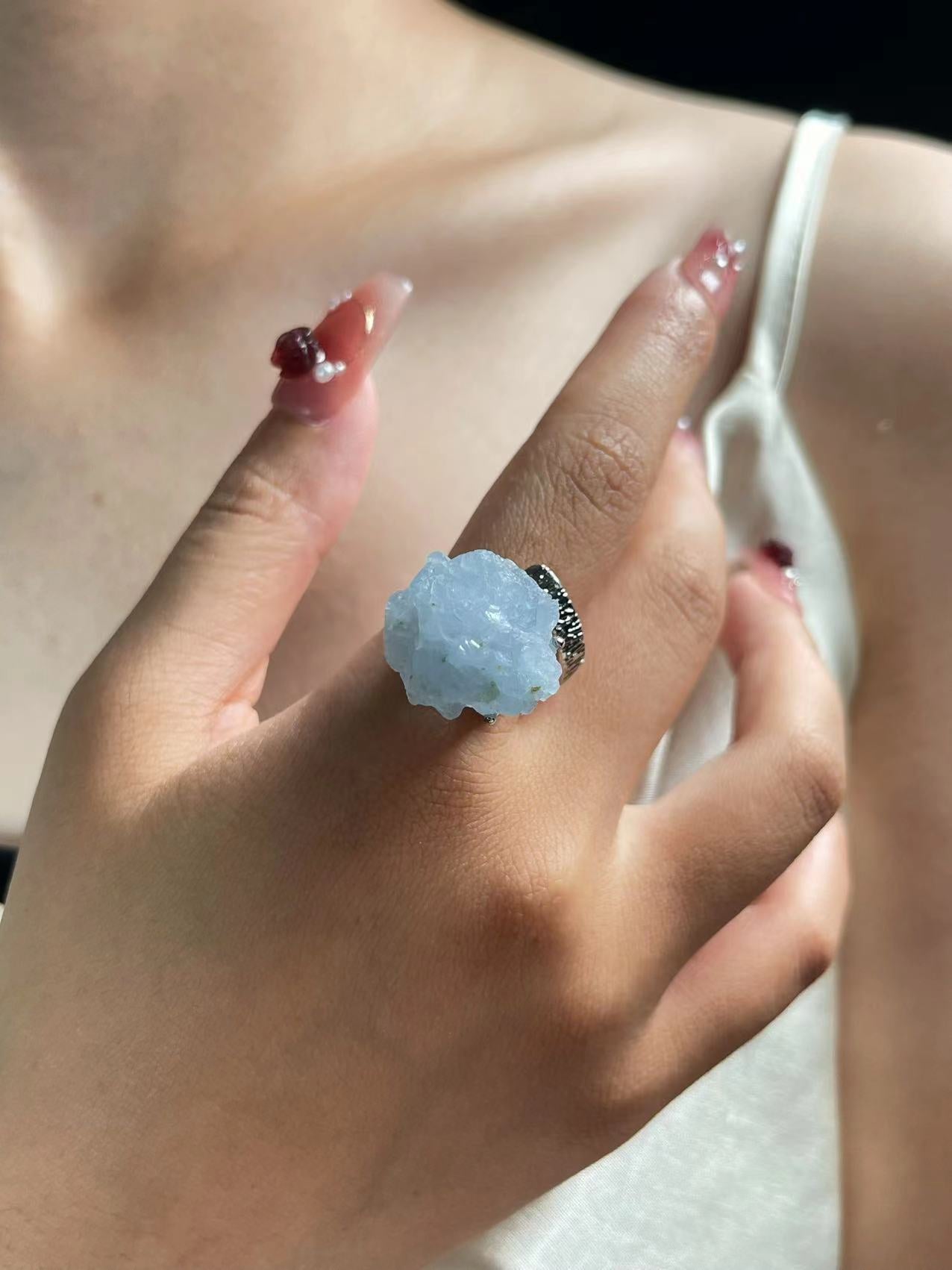 Blue Calcite ring