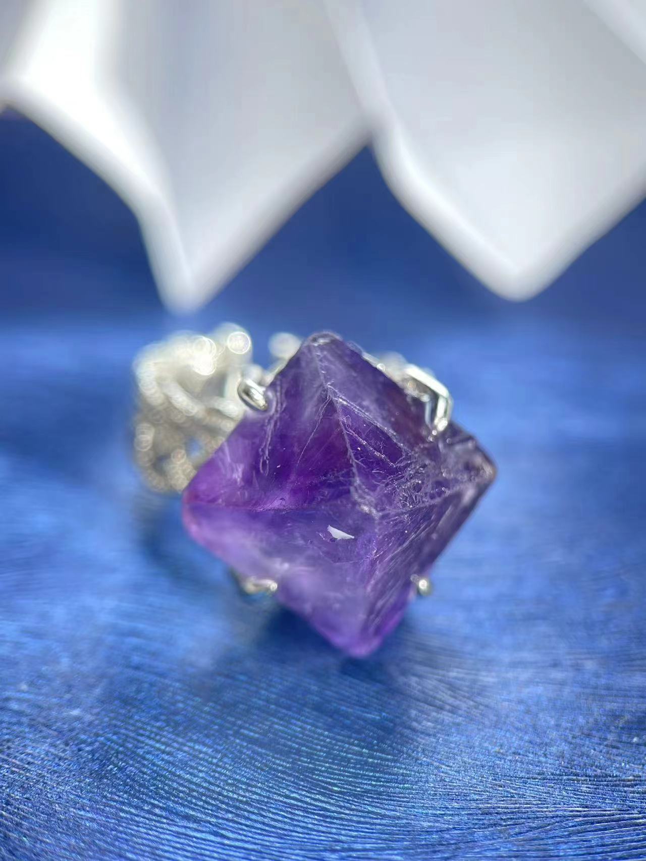 Purple Octahedral Fluorite Ring