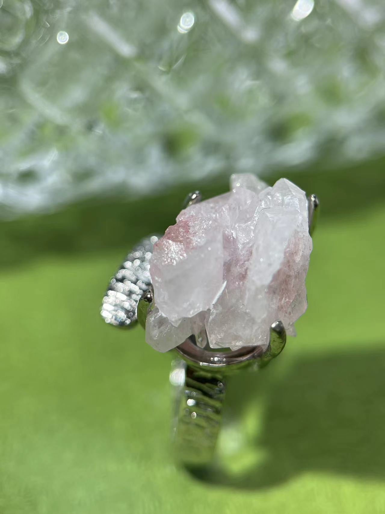 Raw Strawberry Quartz Ring