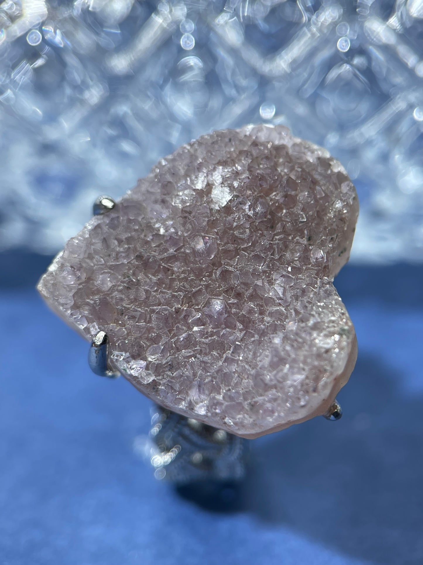 Heart-Shaped Sugar Quartz Ring