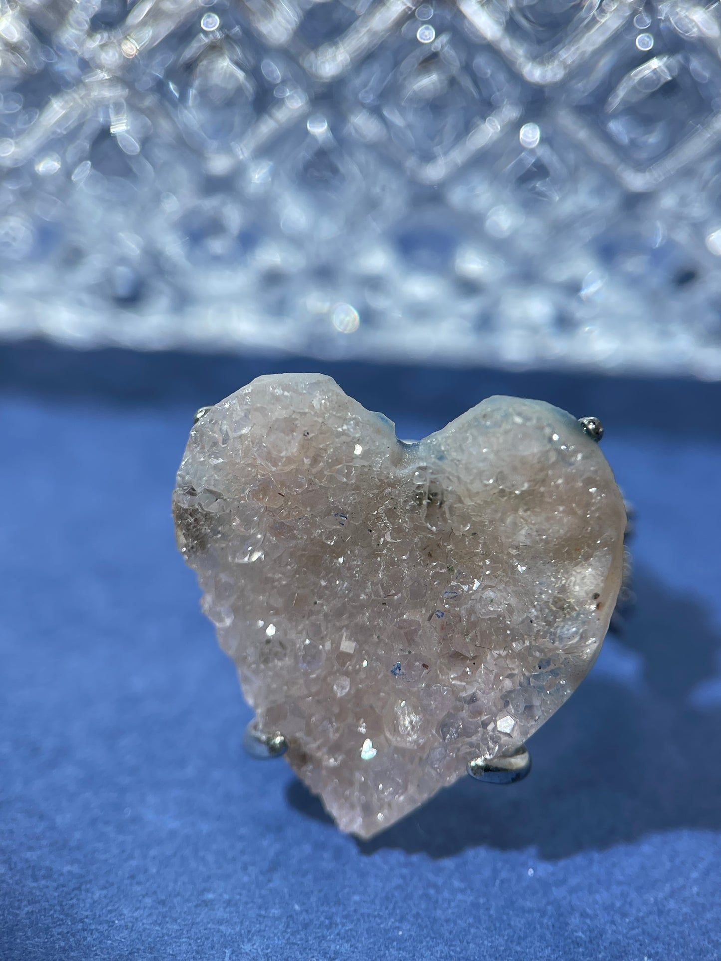 Heart-Shaped Sugar Quartz Ring