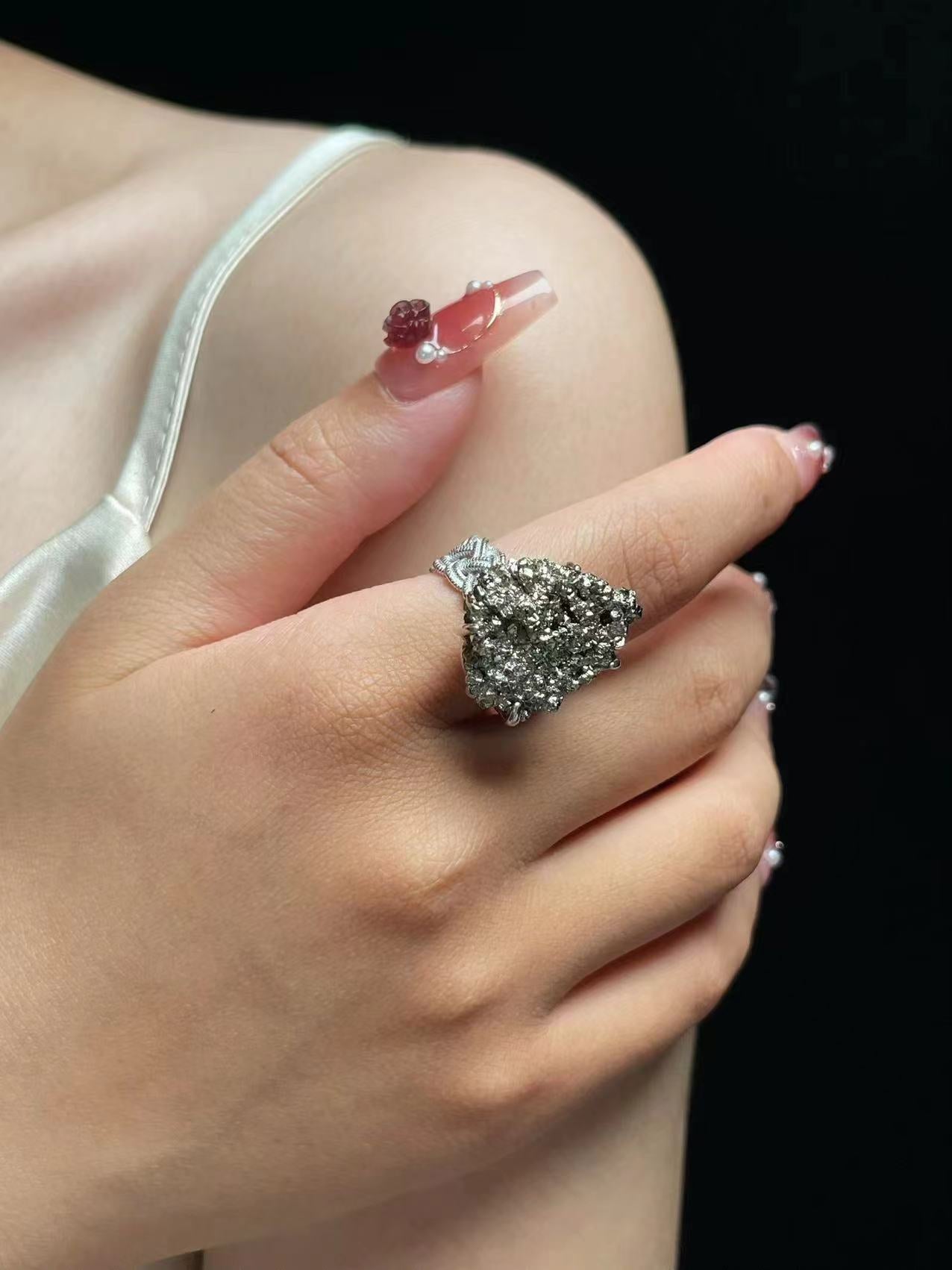 Solar Spark | Raw Chalcopyrite Ring