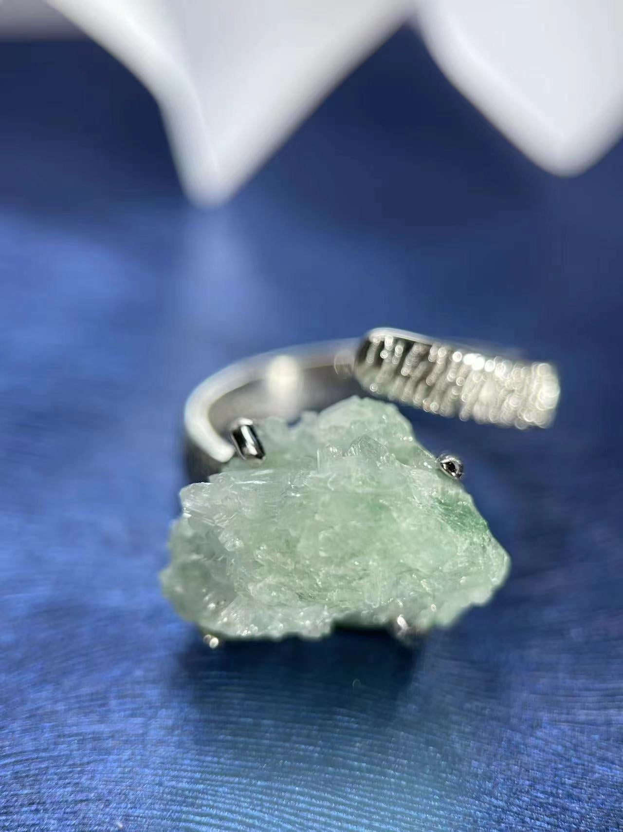Green Strawberry Quartz Ring