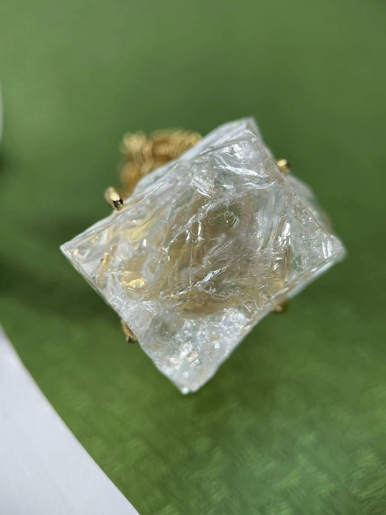 Raw Clear Quartz Ring