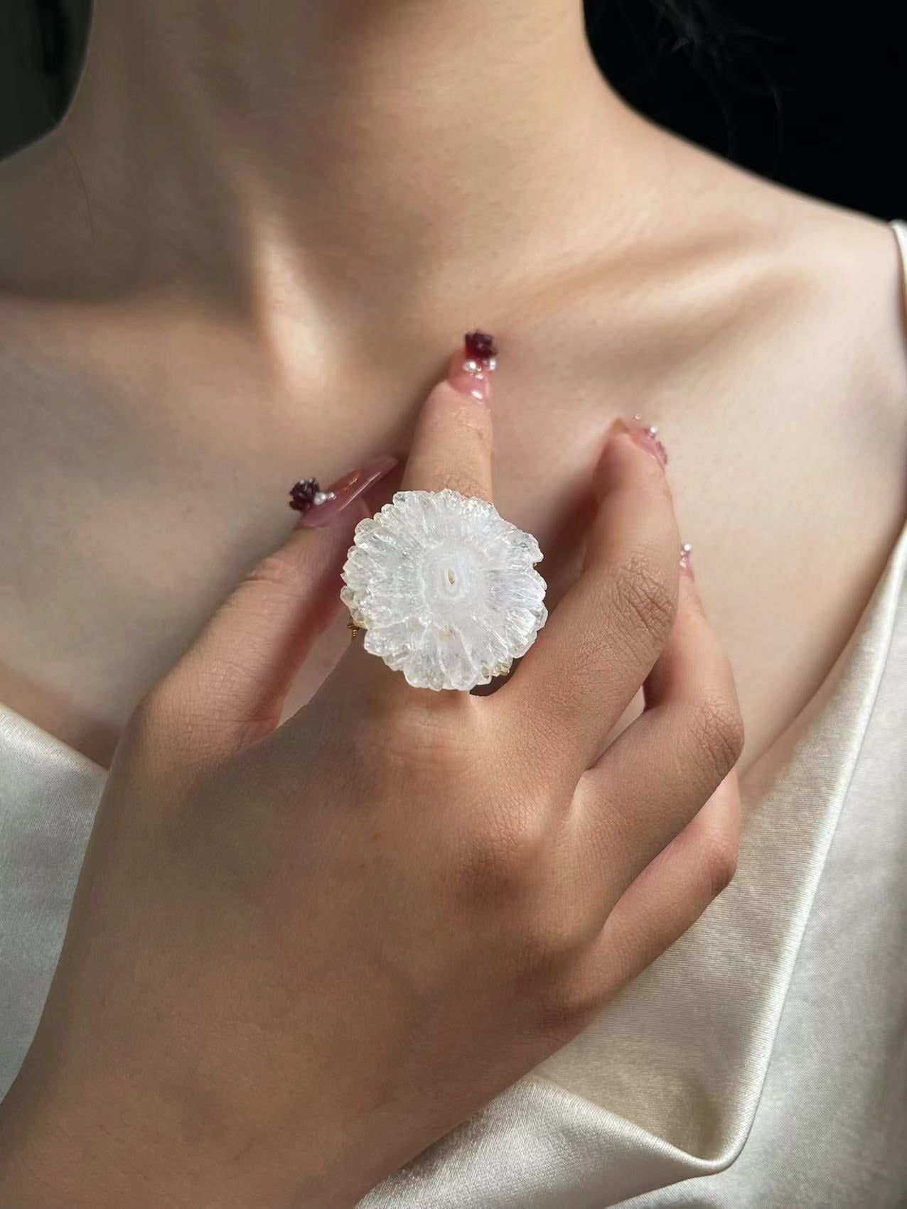 Stalactitic Quartz Ring