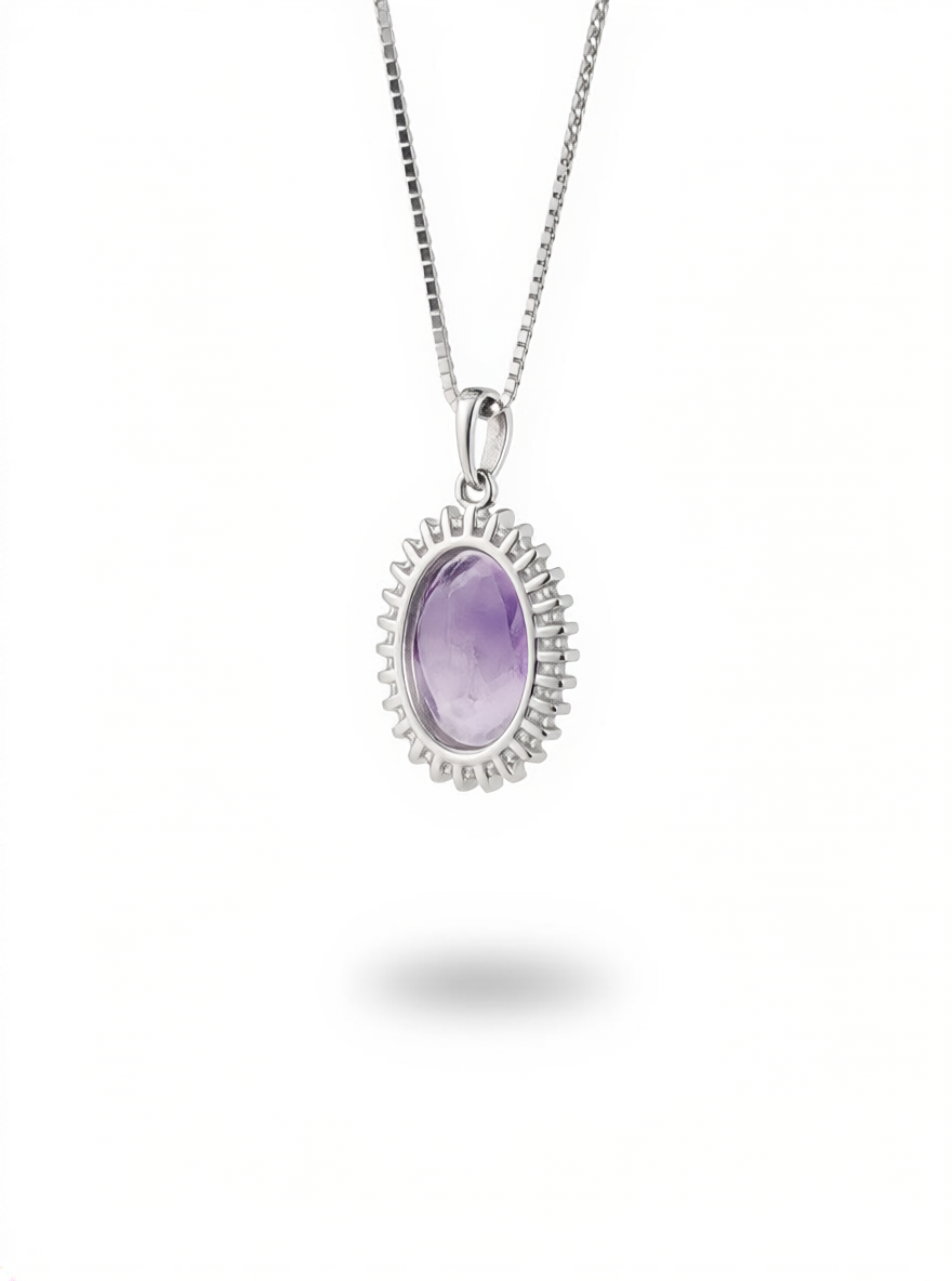 Amethyst Necklace – Sterling Silver