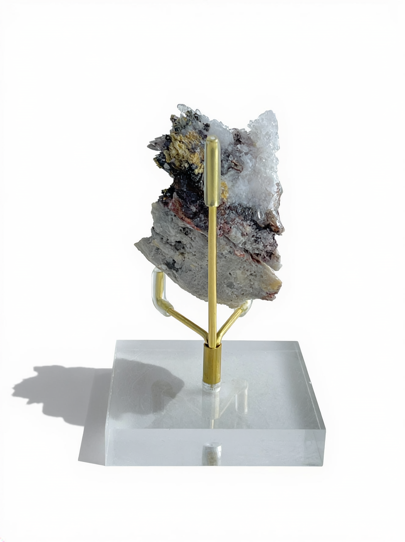Raw Creedite Flower Mineral Specimen on Matrix CR-2601
