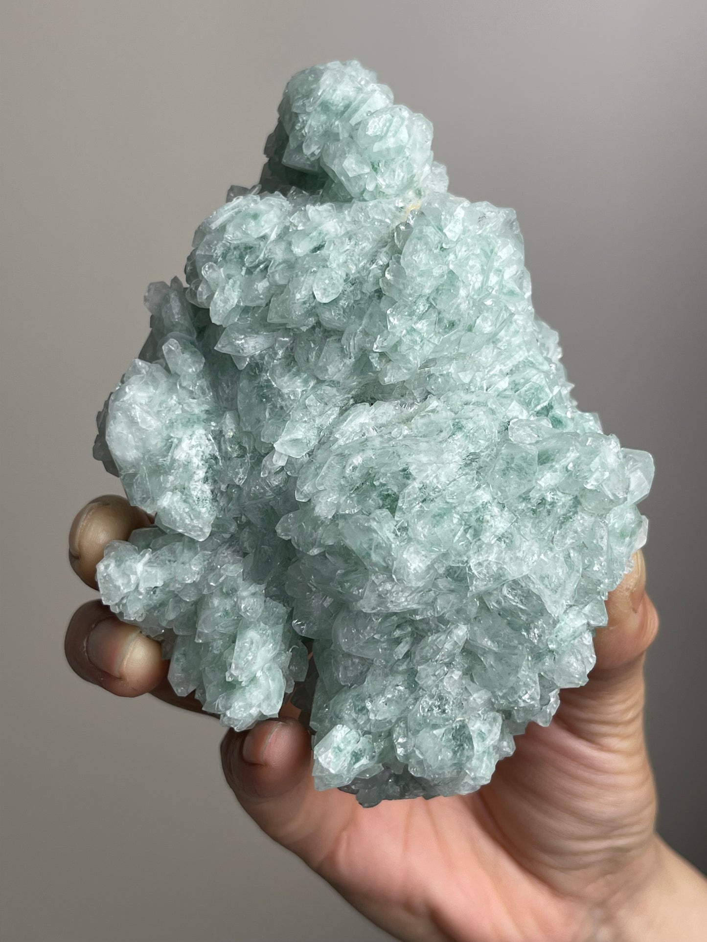 Green Strawberry Quartz Cluster from Madagascar | Mineral Specimen