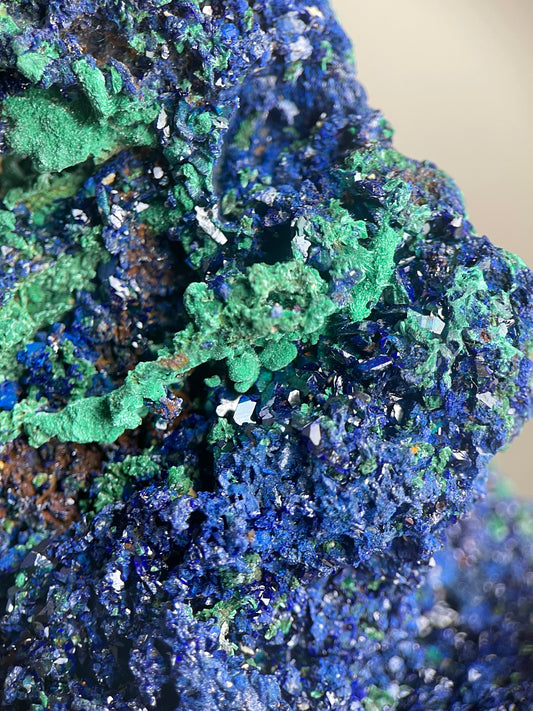 Azurite with Malachite Mineral Specimen from Liufengshan Mine, Anhui, China