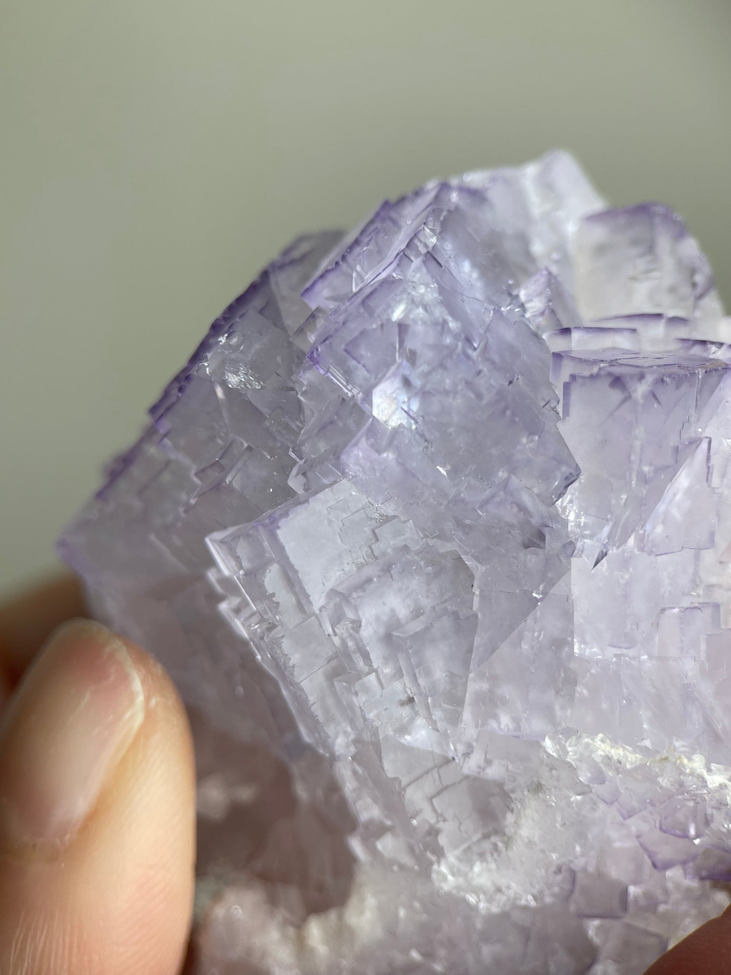Purple Edge Fluorite on Matrix — China | Mineral Specimen Display