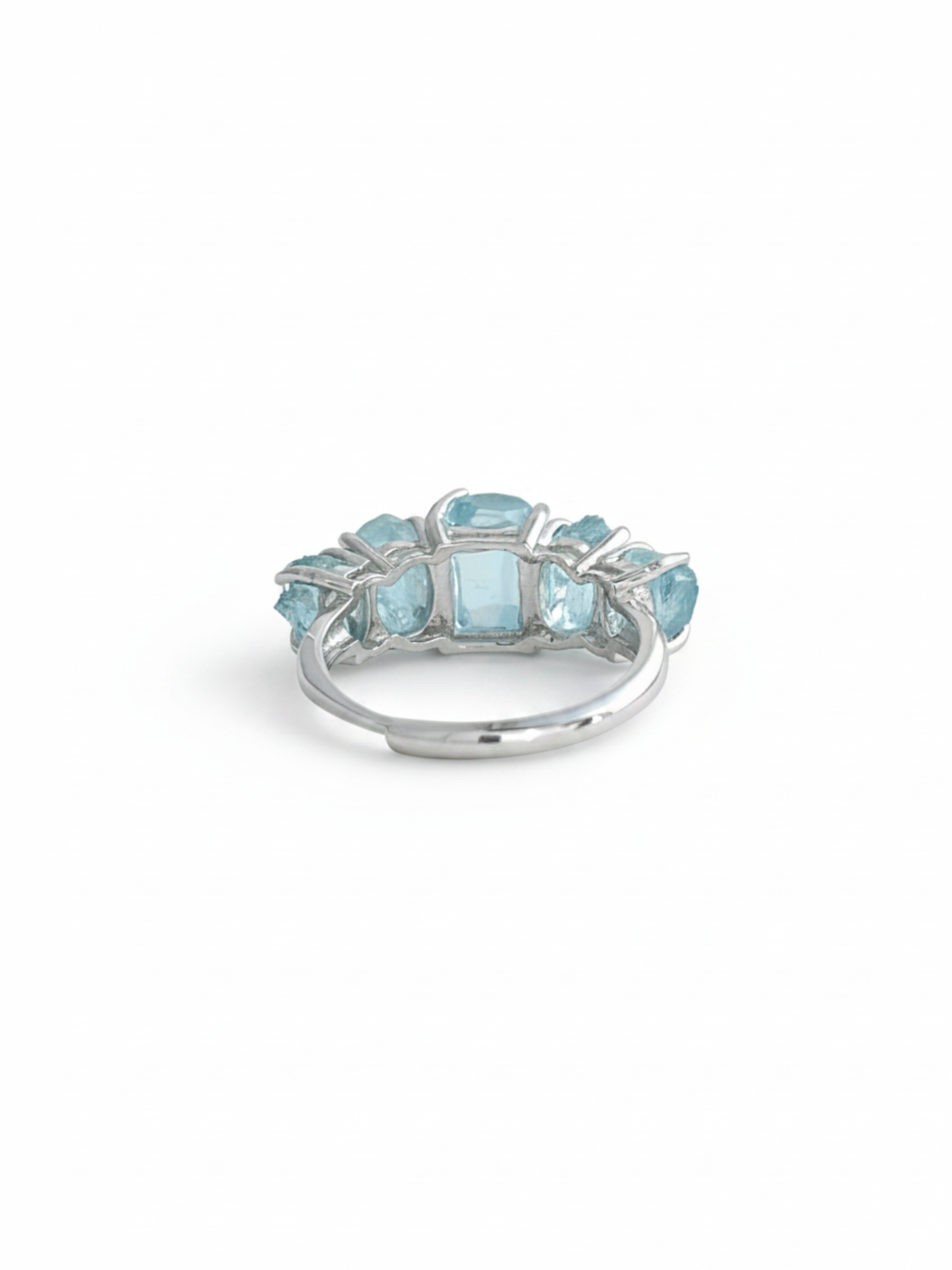 Aquamarine Band Ring – Hand-Cut & Raw Aquamarine