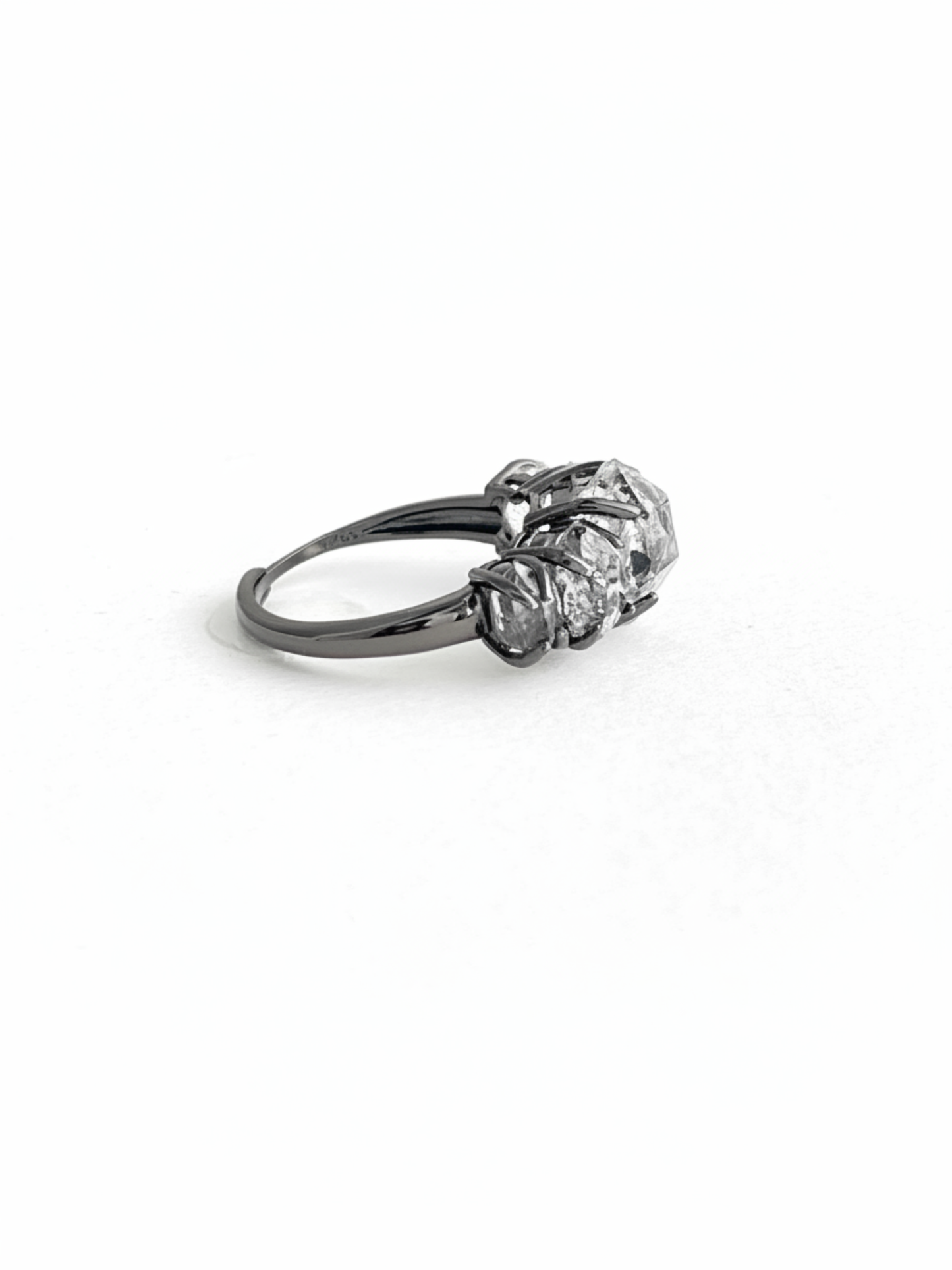 Herkimer Diamond Quartz Band Ring