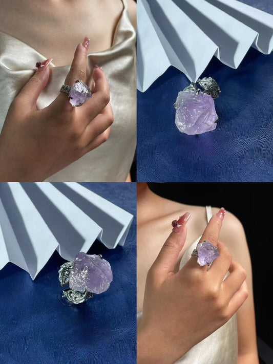 Raw Amethyst Ring
