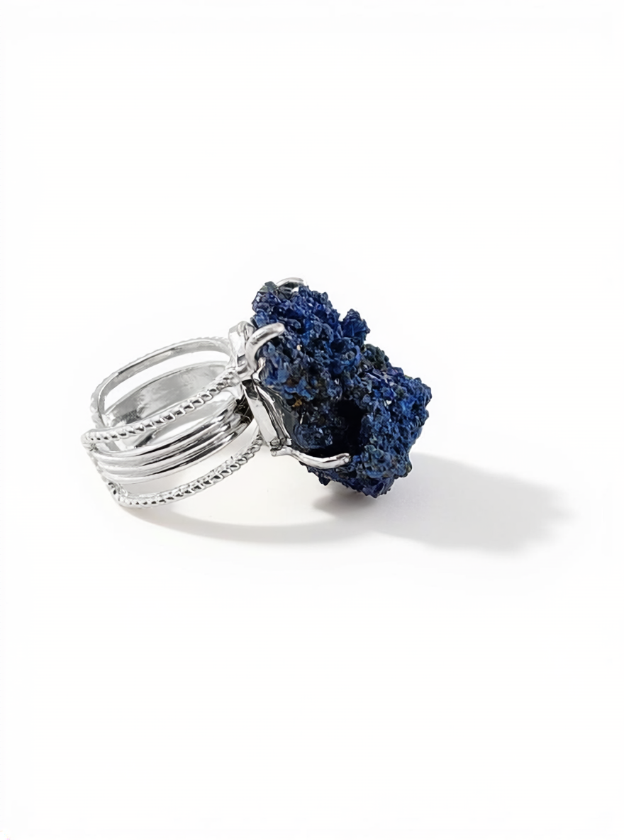 Azurite Ring side view