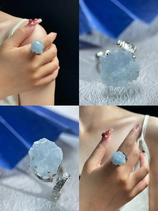 Blue Calcite ring